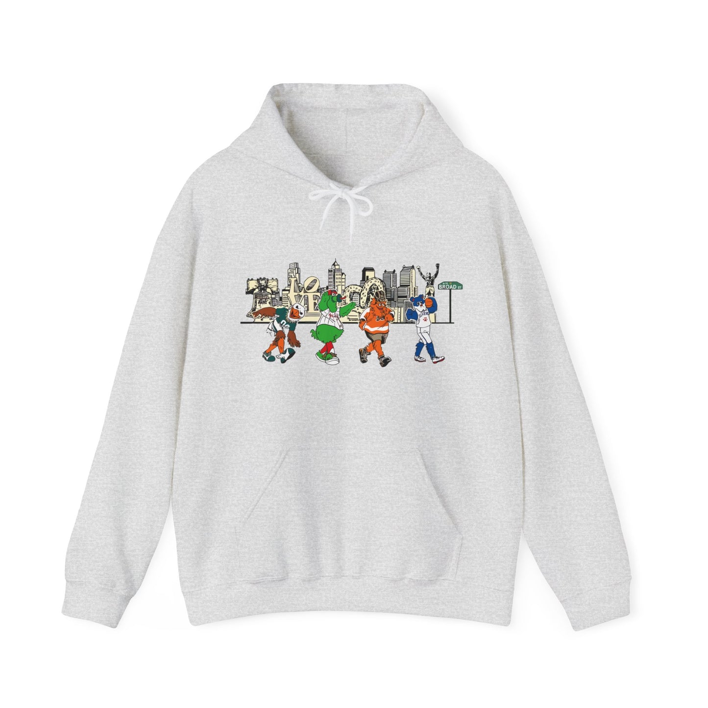 Philly Philadelphia Mascots Eagles Phillies Womens Mens Moms Dads Family Matching Mom Dad Gift Hooded Sweatshirt Hoodie