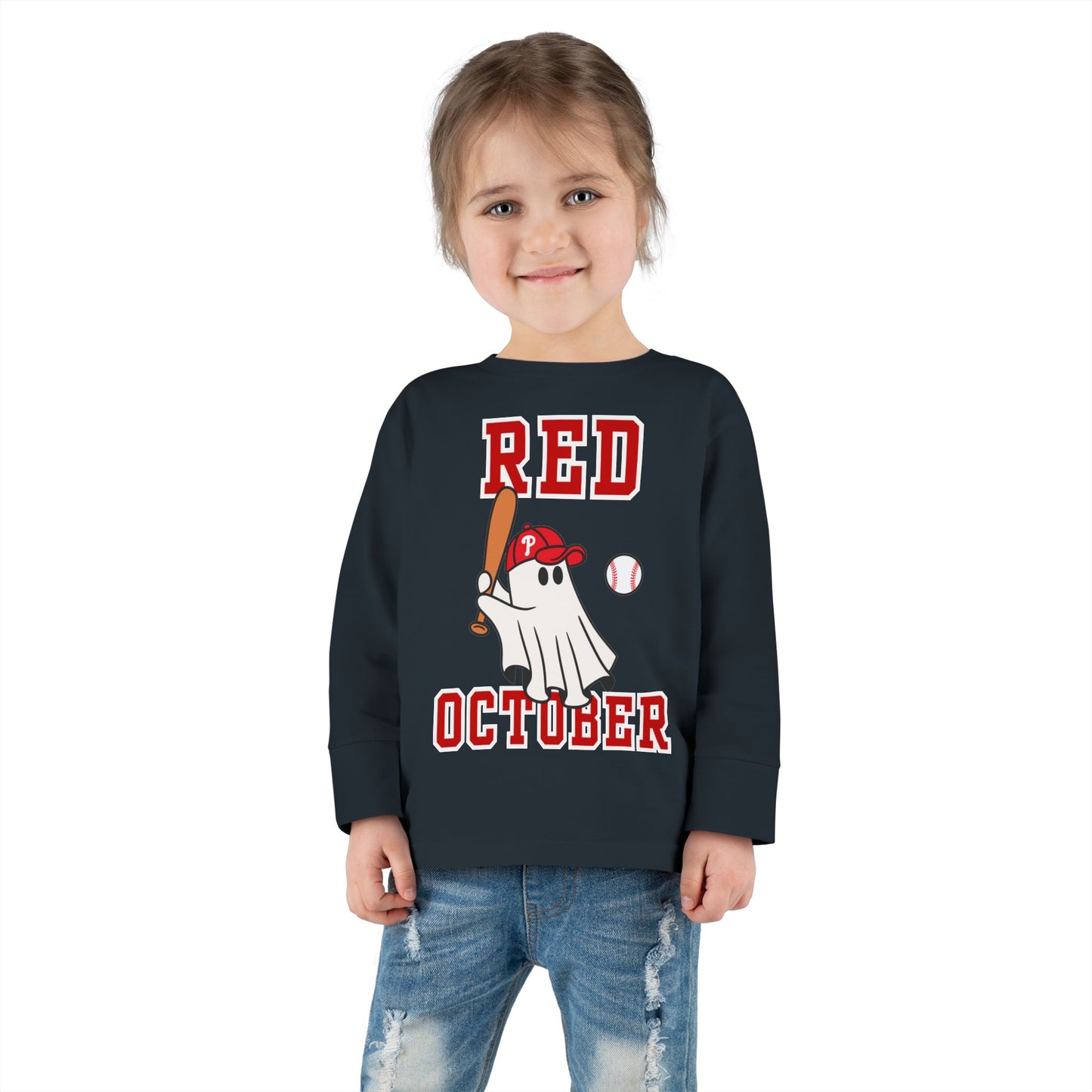 Phillies Red October Toddler Shirt Philadelphia Baseball Kids Boy Girls Childrens Long Sleeve Tee