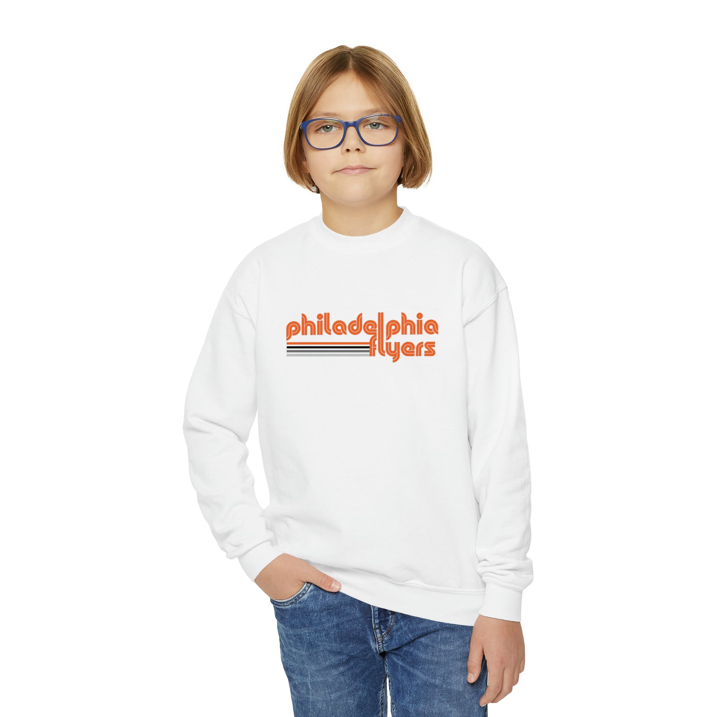 Philadelphia Flyers Kids Sweatshirt Boys Girls Childrens Family Matching Christmas Gift Retro Orange Youth Hoodie Crewneck Sweat Shirt