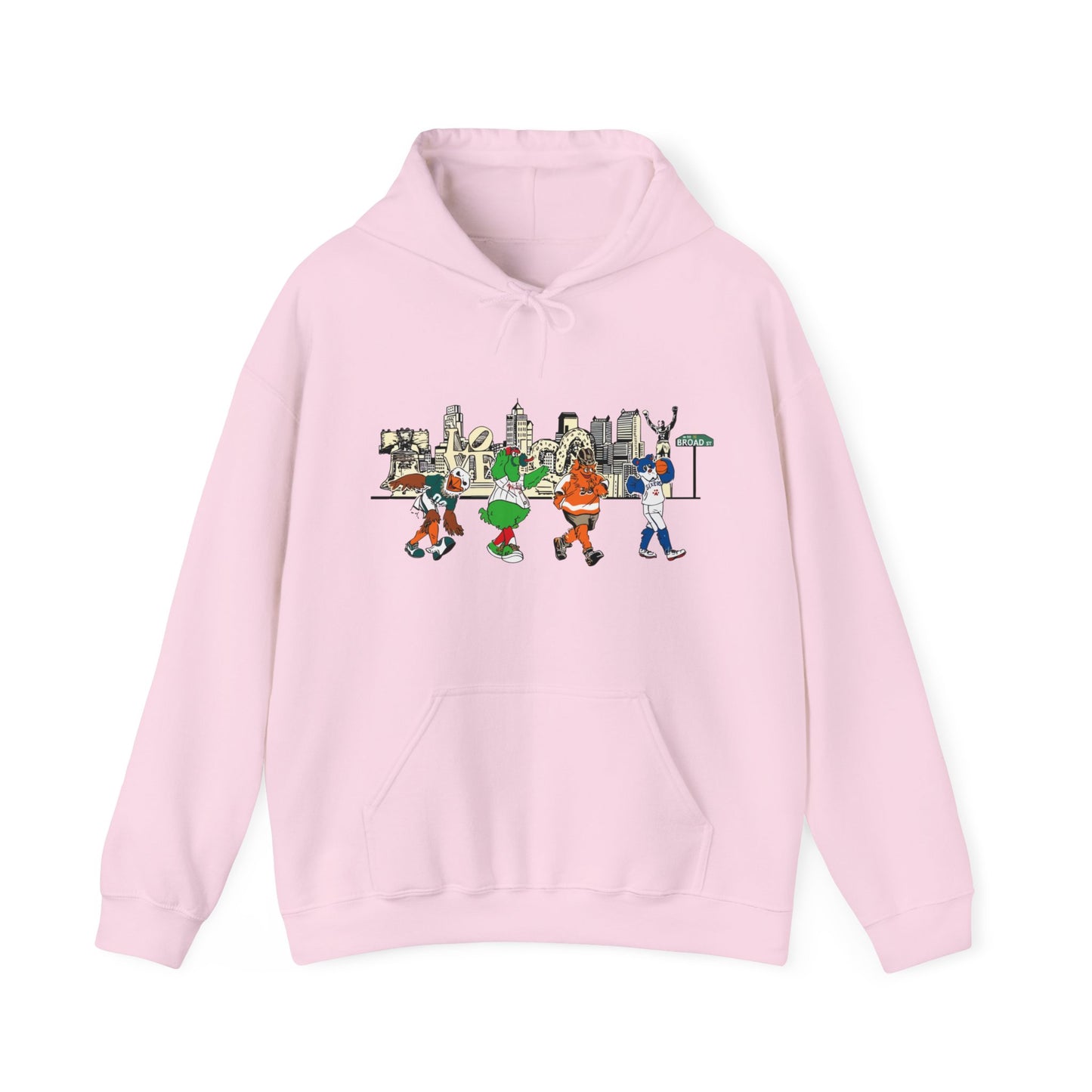 Philly Philadelphia Mascots Eagles Phillies Womens Mens Moms Dads Family Matching Mom Dad Gift Hooded Sweatshirt Hoodie