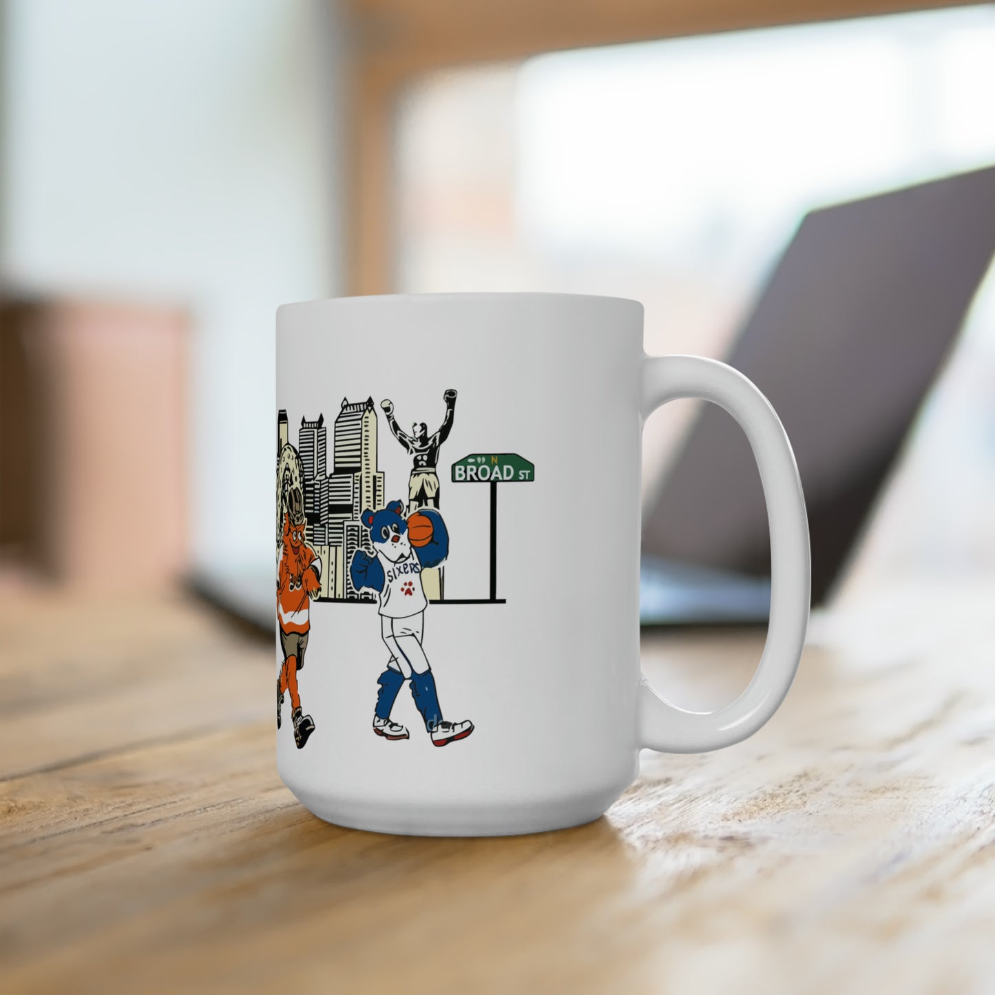 Philly Mascots Ceramic Mug 15oz
