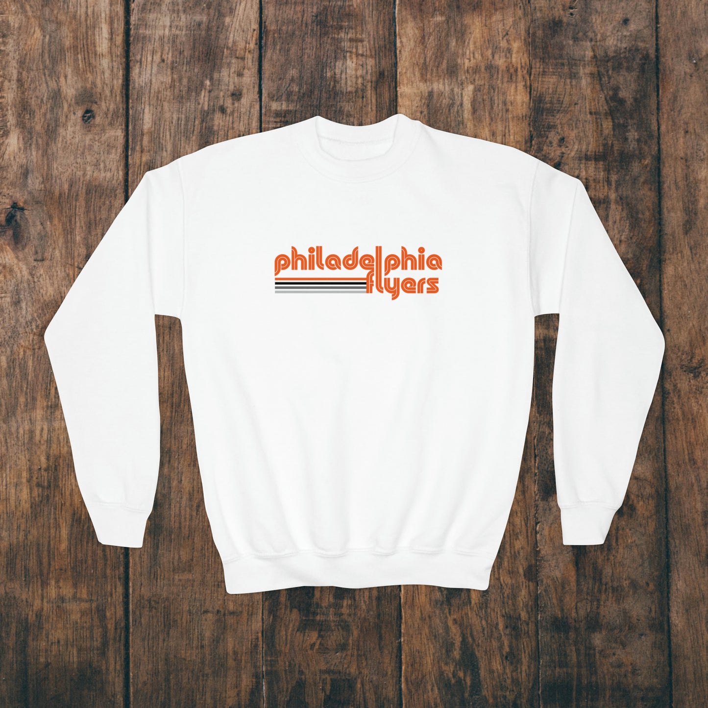Philadelphia Flyers Kids Sweatshirt Boys Girls Childrens Family Matching Christmas Gift Retro Orange Youth Hoodie Crewneck Sweat Shirt