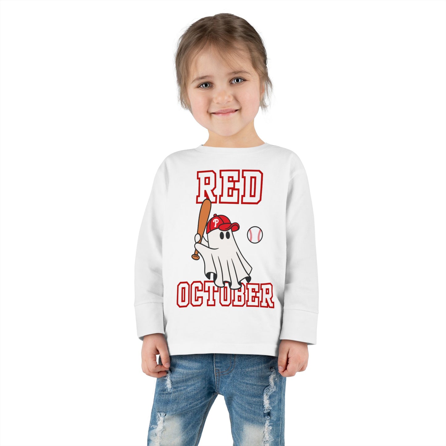 Phillies Red October Toddler Shirt Philadelphia Baseball Kids Boy Girls Childrens Long Sleeve Tee