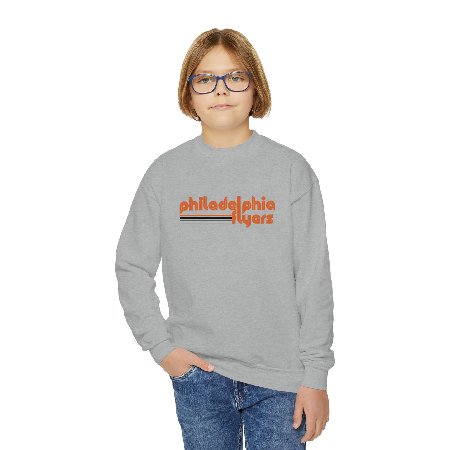 Philadelphia Flyers Kids Sweatshirt Boys Girls Childrens Family Matching Christmas Gift Retro Orange Youth Hoodie Crewneck Sweat Shirt