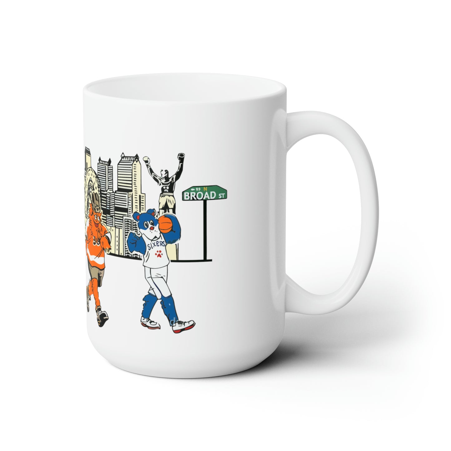 Philly Mascots Ceramic Mug 15oz