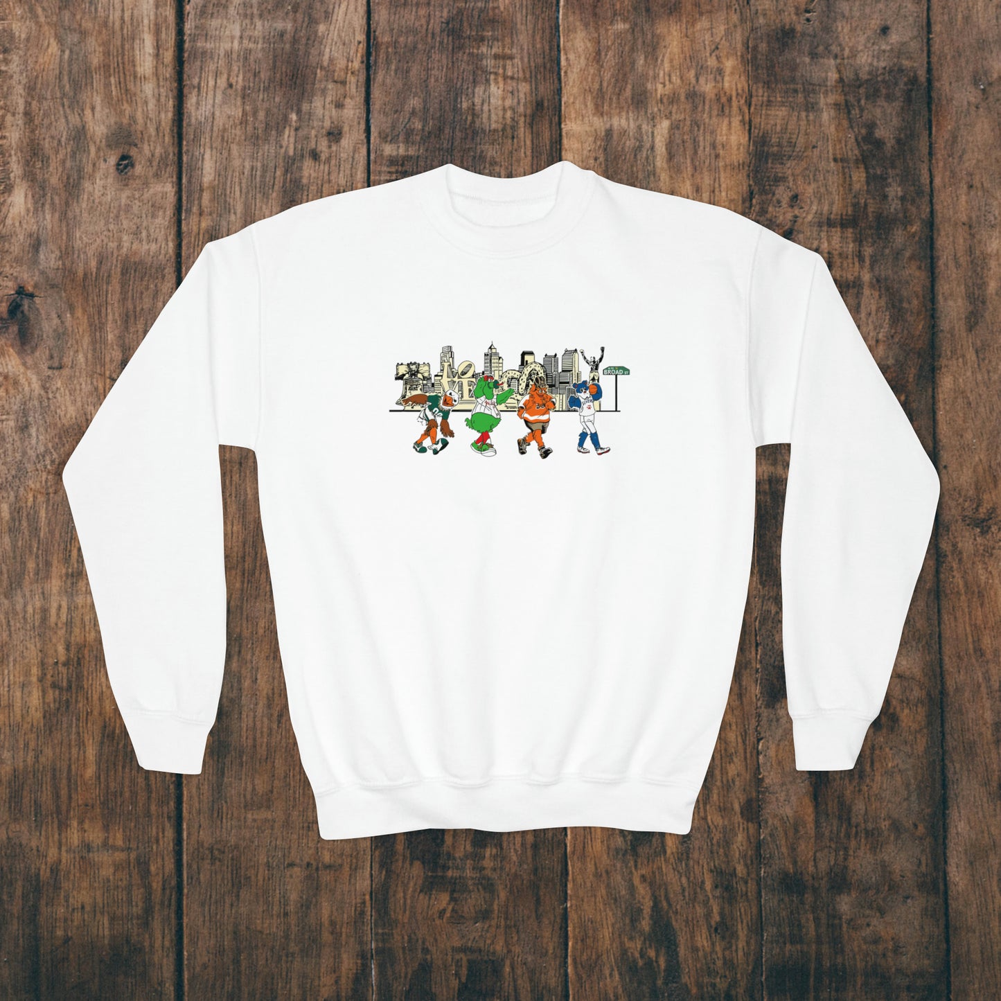 Philly Mascots Sweatshirt Philadelphia Phanatic Sports Swoop Gritty Franklin Family Matching Boys Girls Hoodie Crewneck Sweat Shirt