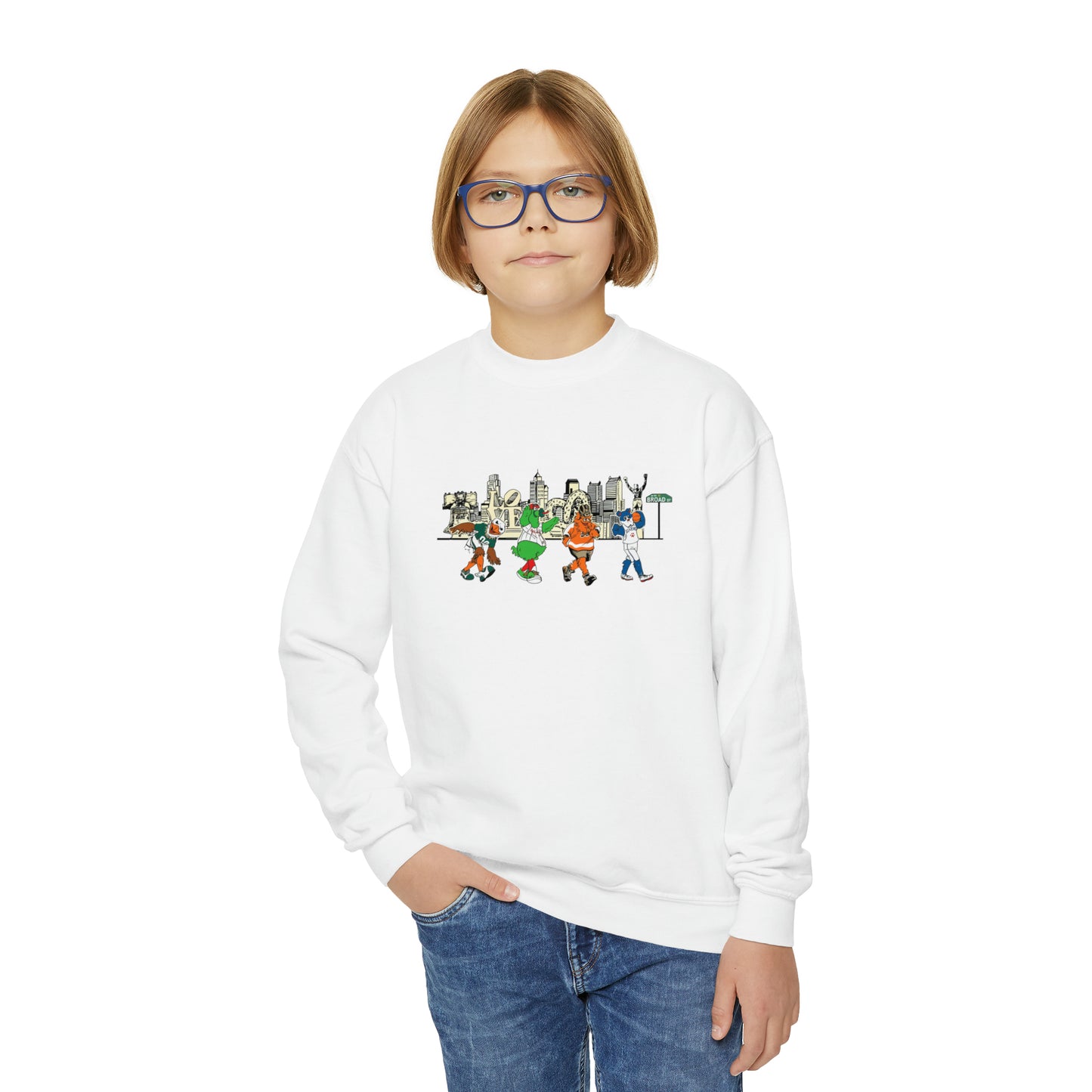 Philly Mascots Sweatshirt Philadelphia Phanatic Sports Swoop Gritty Franklin Family Matching Boys Girls Hoodie Crewneck Sweat Shirt