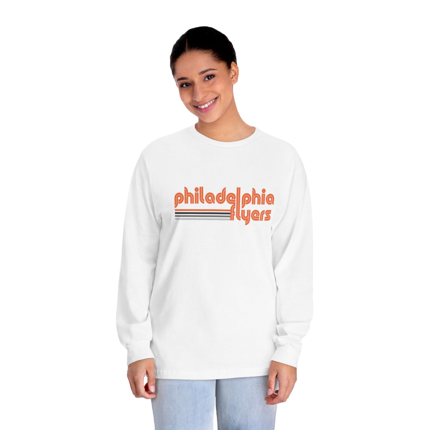 Philadelphia Flyers Shirt Mens Womens Philly Retro Fly Tee Crew Neck Sweatshirt Christmas Gift Dad Mom Unisex Classic Long Sleeve T-Shirt