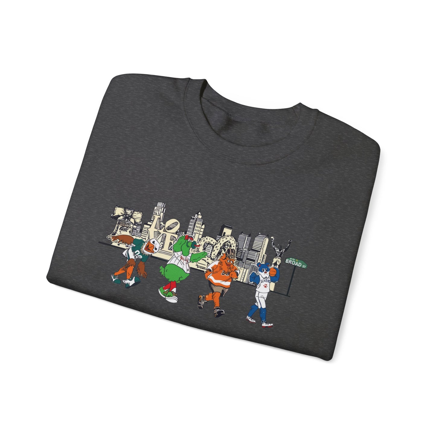Philly Mascots Sweatshirt Philadelphia Phanatic Sports Swoop Gritty Franklin Family Matching Womens Mens Crewneck Sweat Shirt