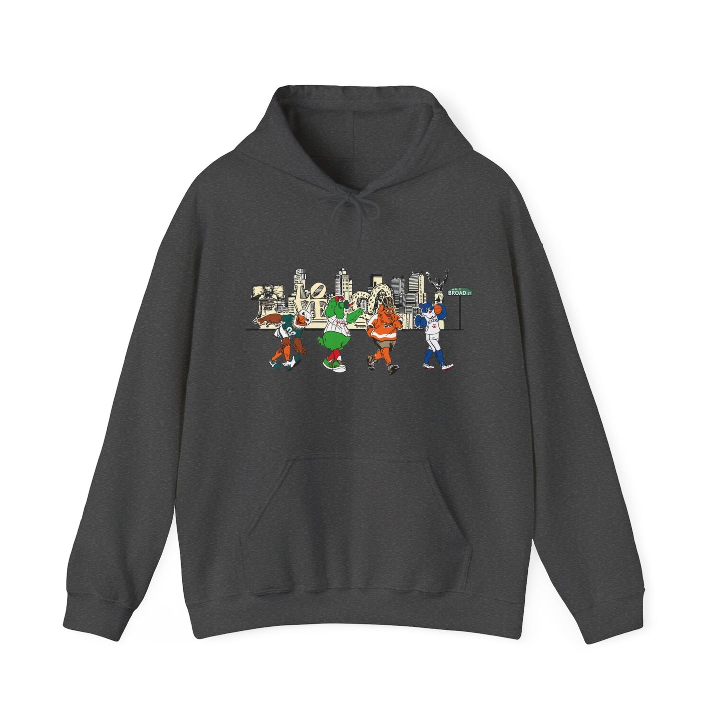 Philly Philadelphia Mascots Eagles Phillies Womens Mens Moms Dads Family Matching Mom Dad Gift Hooded Sweatshirt Hoodie
