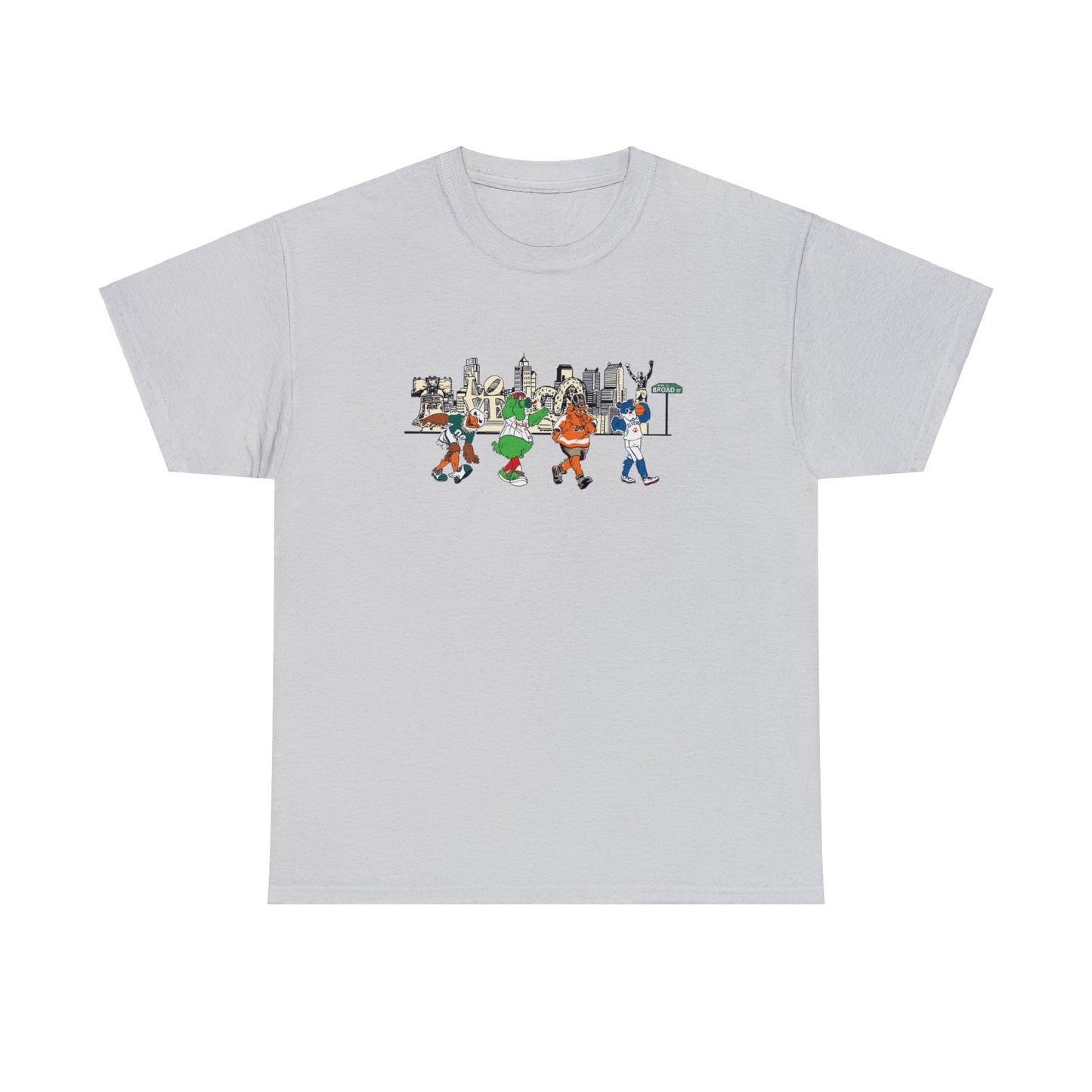 Philly Mascots Shirt Mens Womens Broad Street Philadelphia Phanatic Swoop Gritty Heavy Cotton Tee