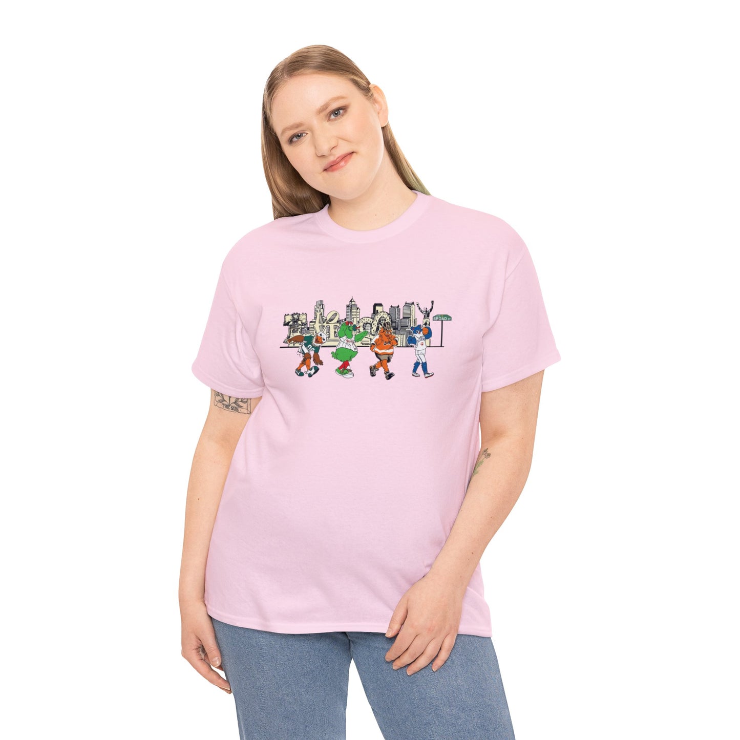 Philly Mascots Shirt Mens Womens Broad Street Philadelphia Phanatic Swoop Gritty Heavy Cotton Tee