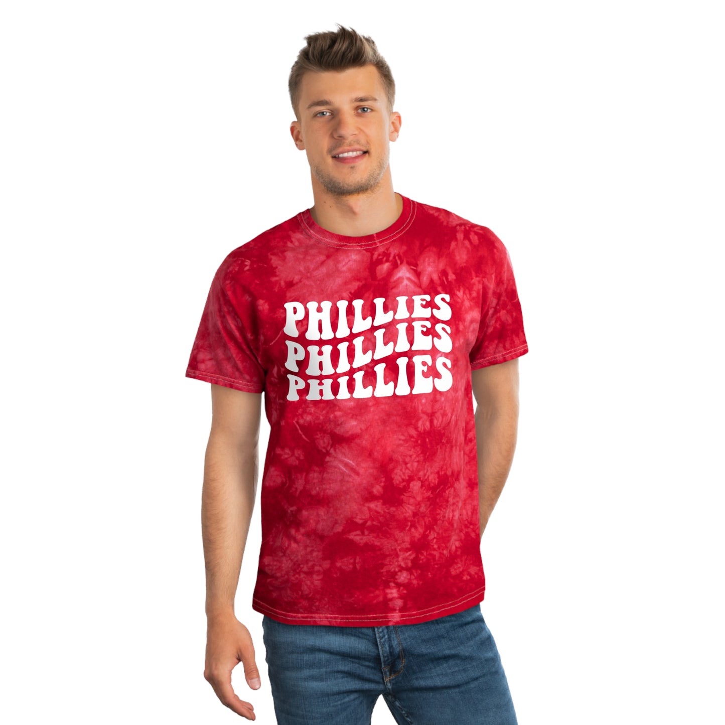 Phillies Tie Dye Shirt Womens Mens Philadelphia Baseball Red October Philly Fall Christmas Gift Crewneck Hoodie Sweat T-Shirt Tie-Dye Tee