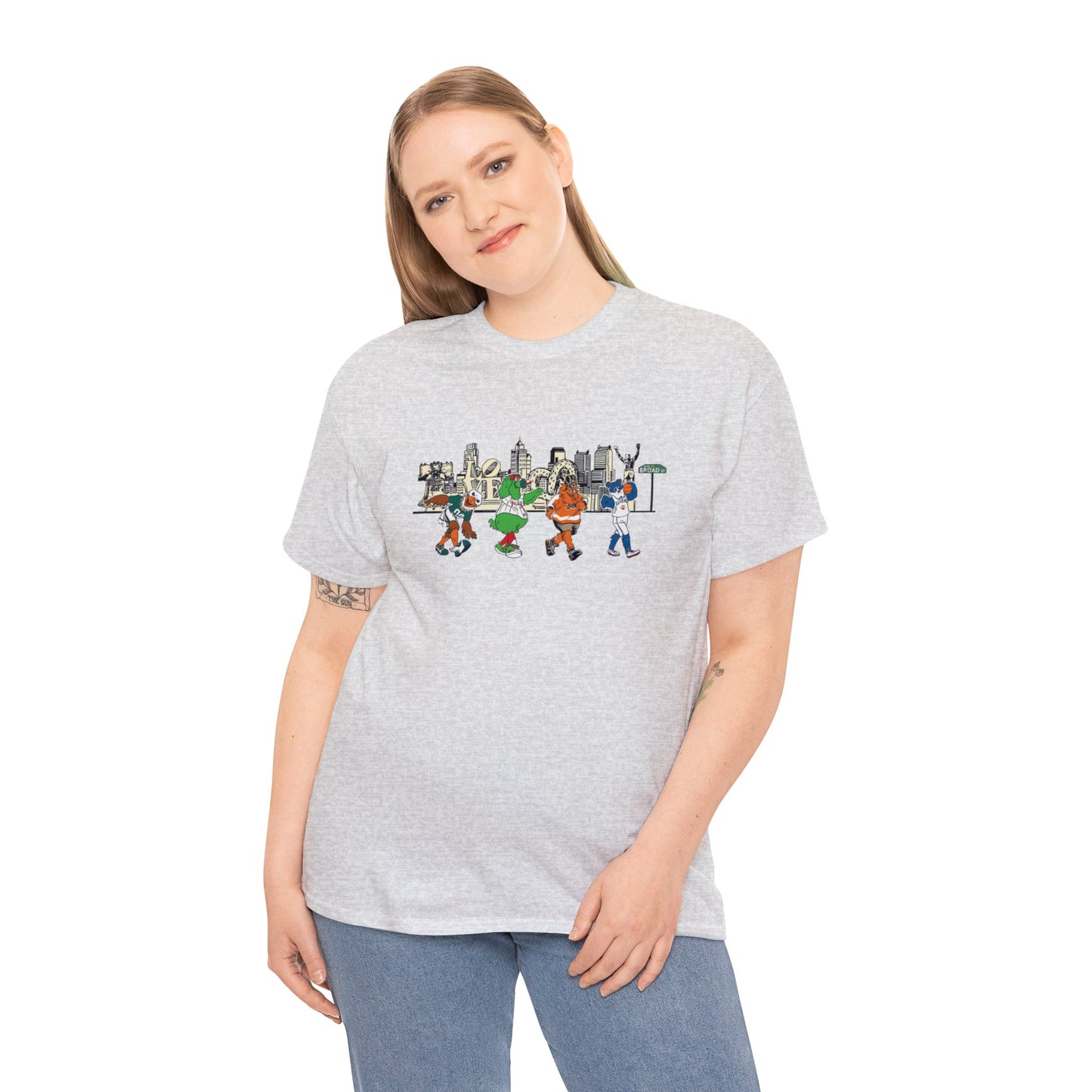 Philly Mascots Shirt Mens Womens Broad Street Philadelphia Phanatic Swoop Gritty Heavy Cotton Tee
