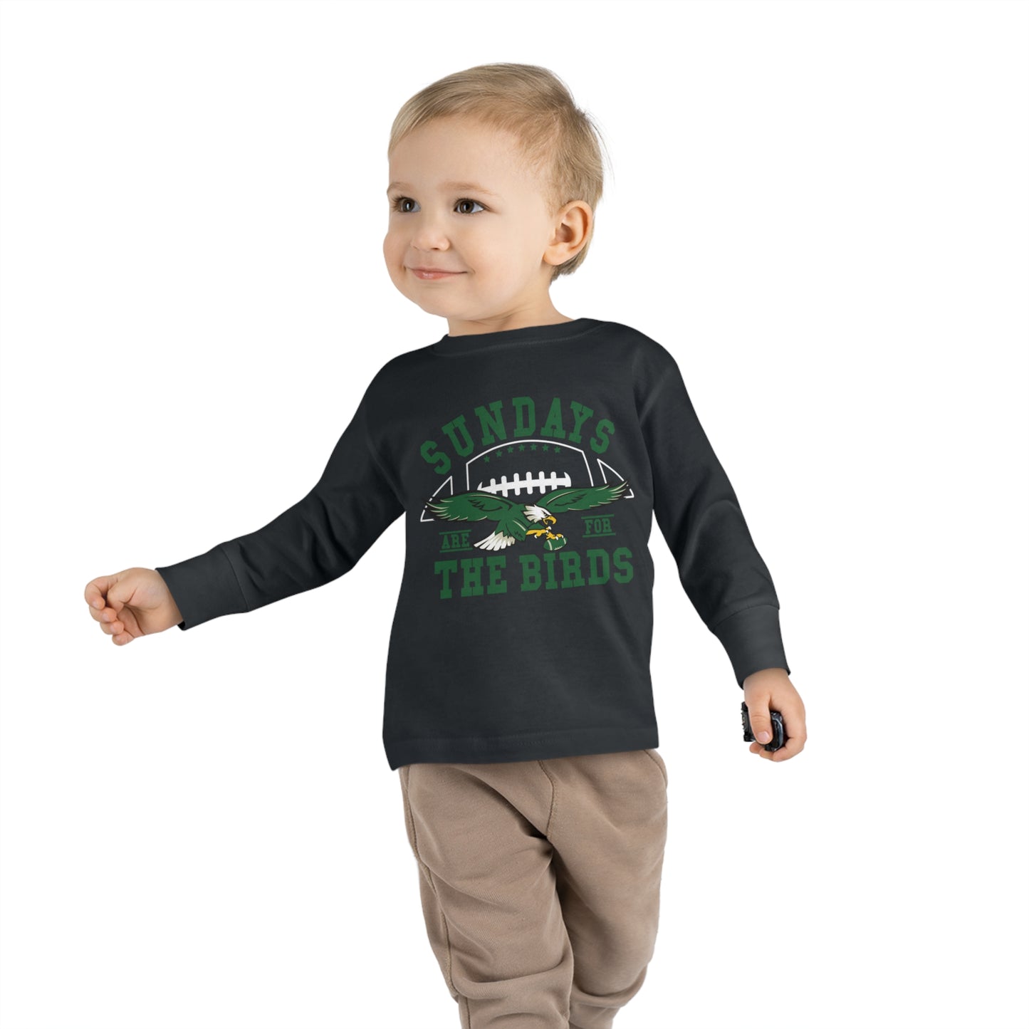 Philadelphia Eagles Toddler Shirt Bird Gang Sundays for the Birds Philly Fly Eagle Kids Fall Winter Christmas Gift Childrens Long Sleeve Tee