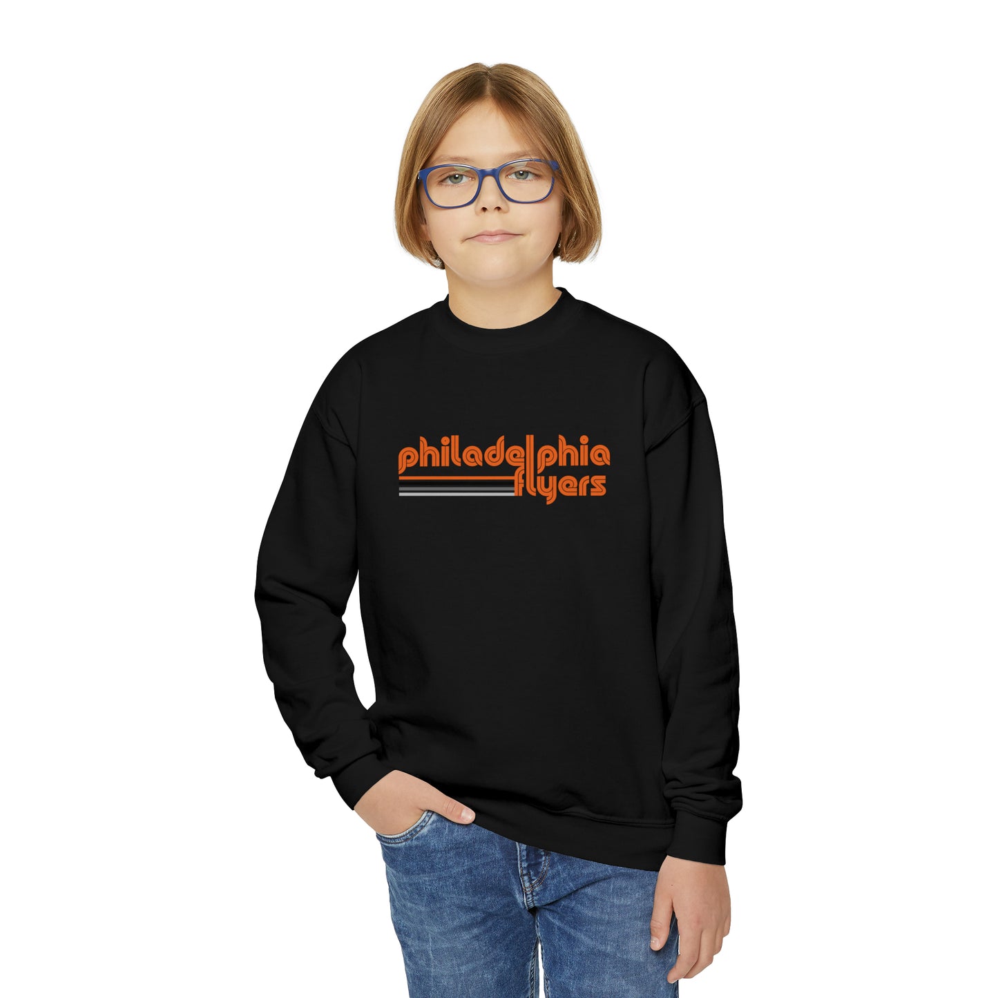 Philadelphia Flyers Kids Sweatshirt Boys Girls Childrens Family Matching Christmas Gift Retro Orange Youth Hoodie Crewneck Sweat Shirt