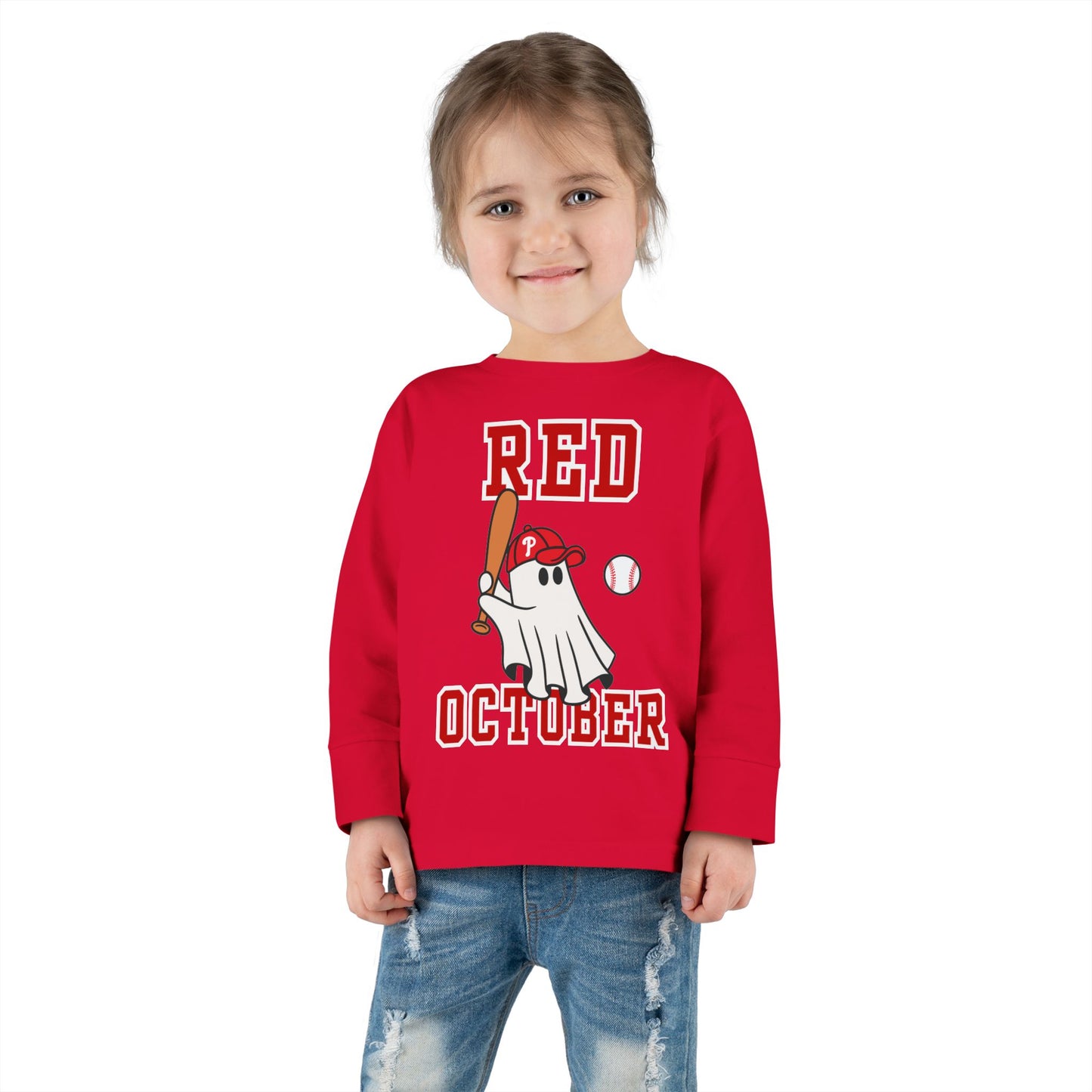 Phillies Red October Toddler Shirt Philadelphia Baseball Kids Boy Girls Childrens Long Sleeve Tee