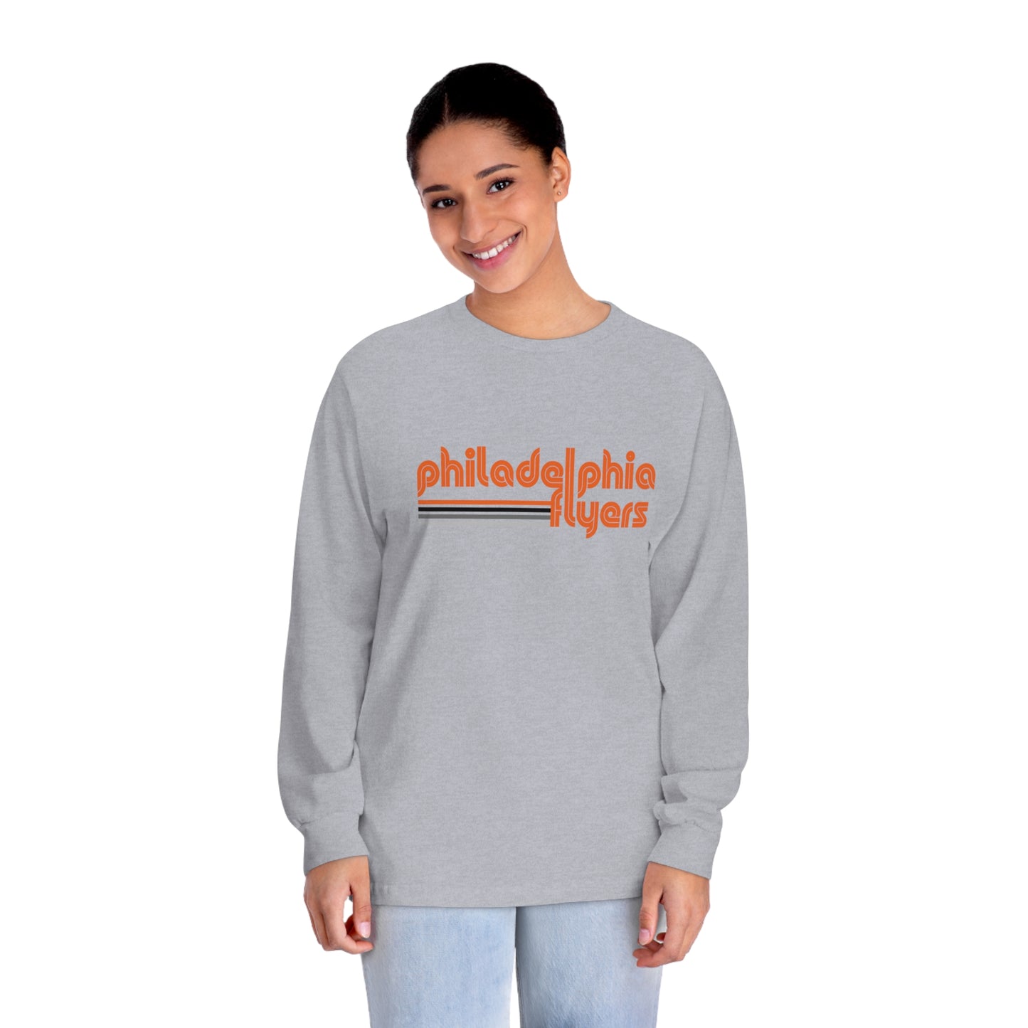 Philadelphia Flyers Shirt Mens Womens Philly Retro Fly Tee Crew Neck Sweatshirt Christmas Gift Dad Mom Unisex Classic Long Sleeve T-Shirt