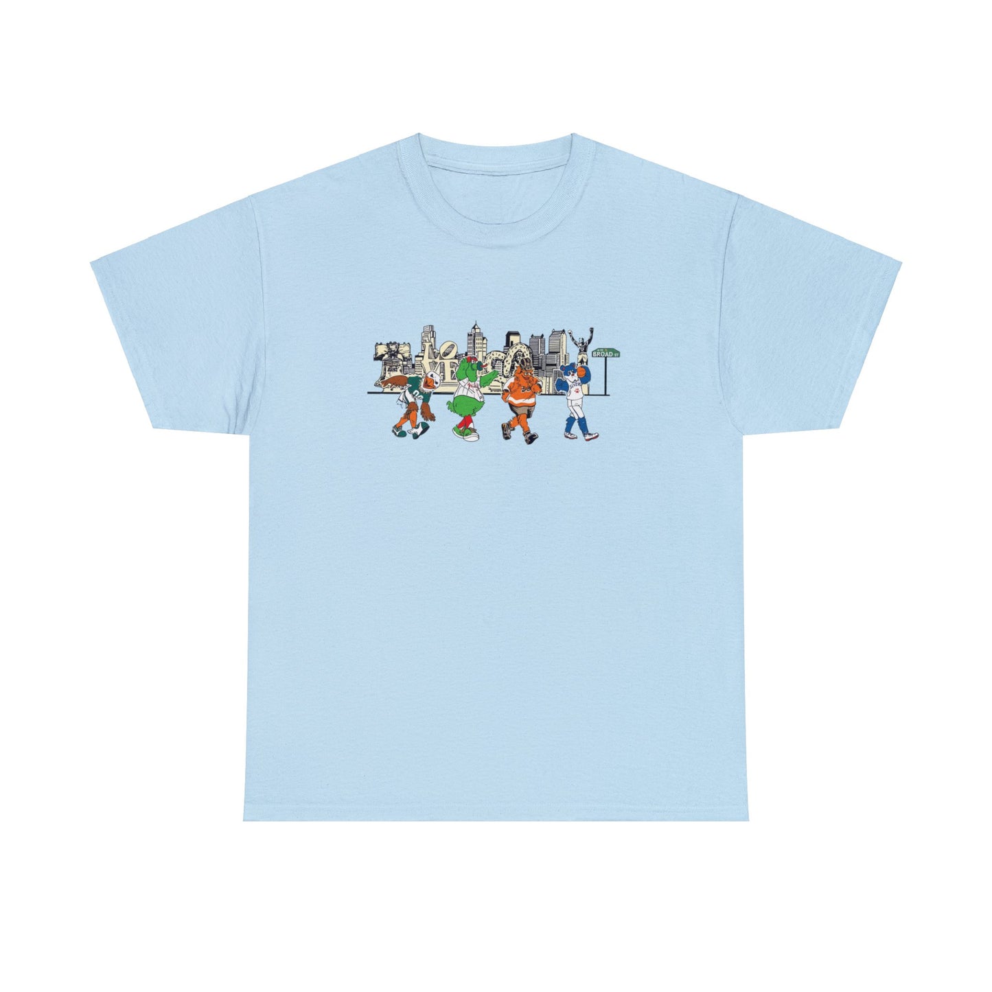 Philly Mascots Shirt Mens Womens Broad Street Philadelphia Phanatic Swoop Gritty Heavy Cotton Tee