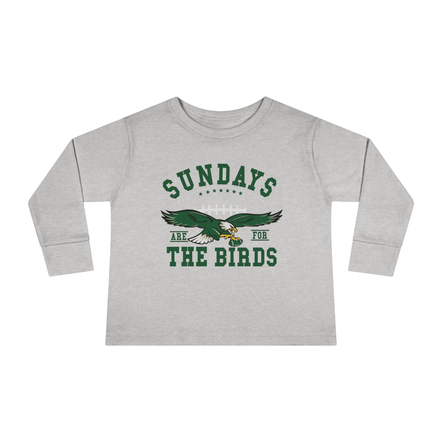 Philadelphia Eagles Toddler Shirt Bird Gang Sundays for the Birds Philly Fly Eagle Kids Fall Winter Christmas Gift Childrens Long Sleeve Tee