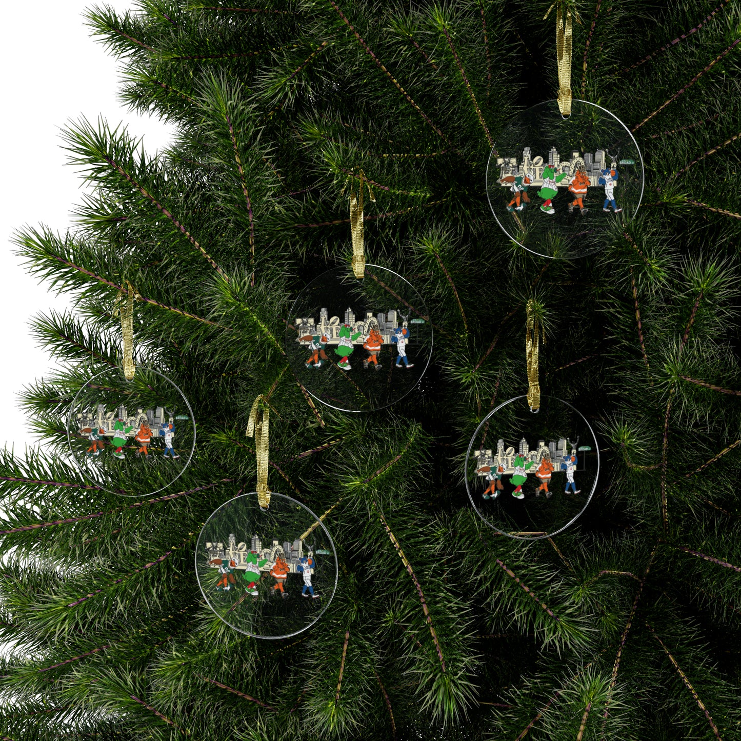 Philly Mascots Christmas Ornament Stocking Stuffer Eagles Phillies Phanatic 76ers Sixers Flyers Fan Ornaments
