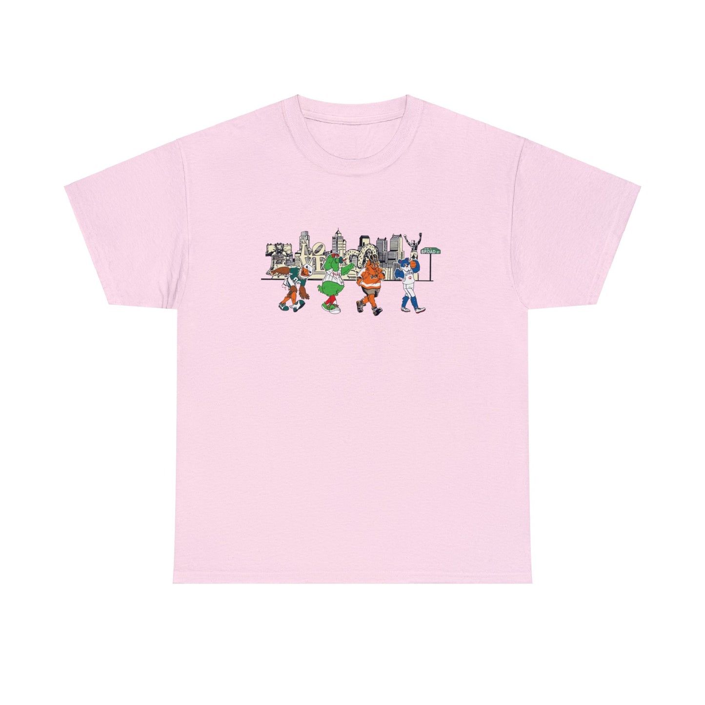 Philly Mascots Shirt Mens Womens Broad Street Philadelphia Phanatic Swoop Gritty Heavy Cotton Tee