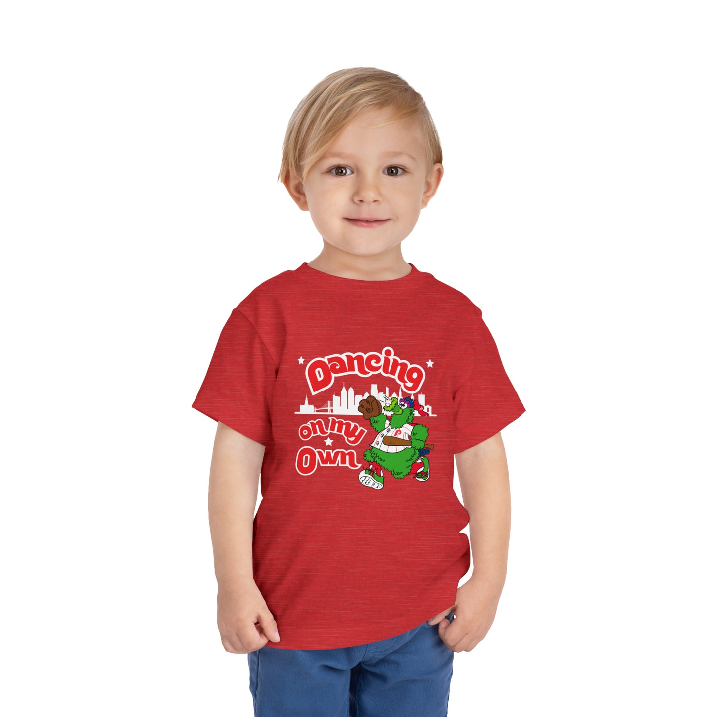 Copy of Phillies Phanatic Toddler Shirt Dancing On My Own Phanatic World Series Kids Short Sleeve Tee