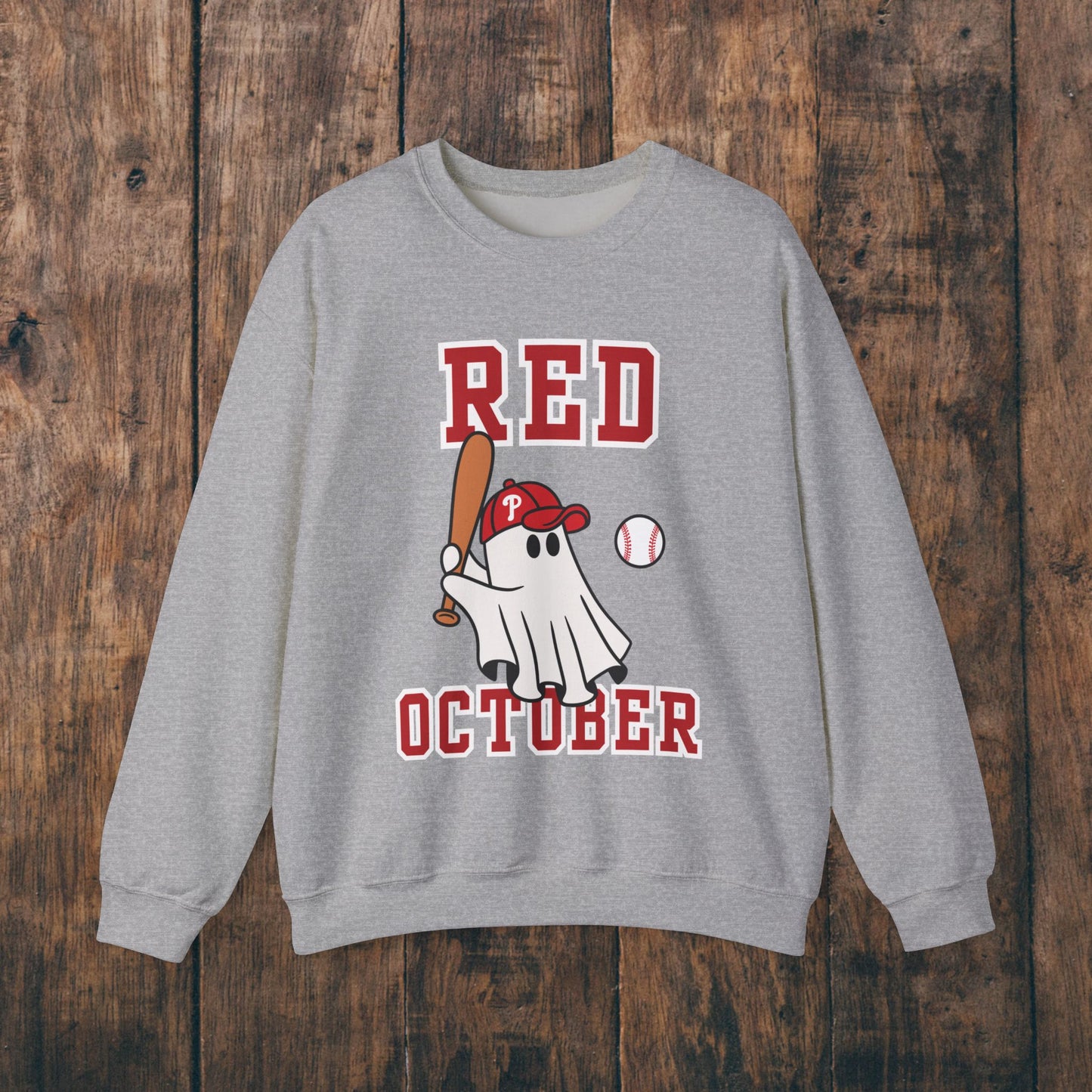 Adult Phillies Red October Sweatshirt Womens Mens Crewneck Oversized Hoodie Sweater