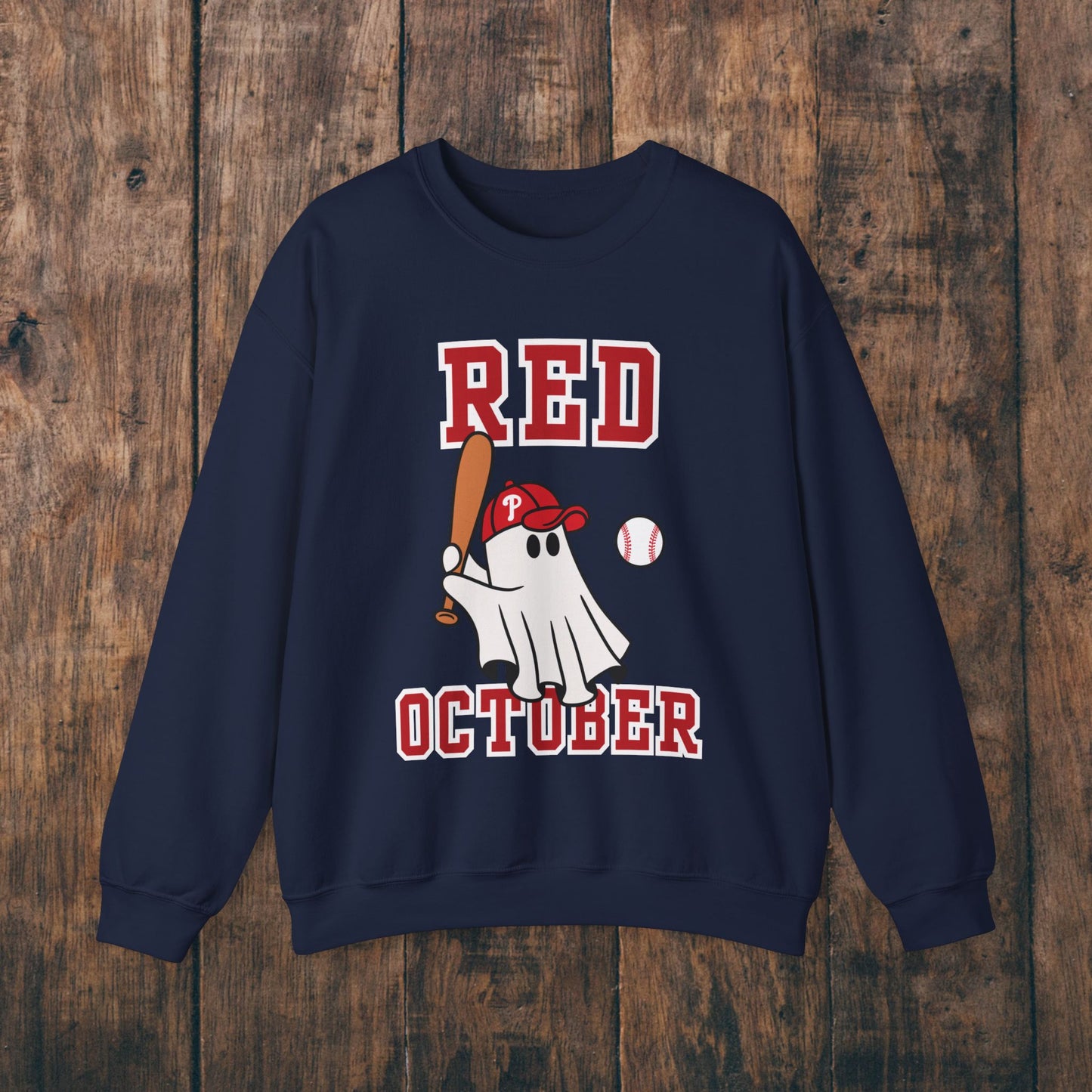 Adult Phillies Red October Sweatshirt Womens Mens Crewneck Oversized Hoodie Sweater