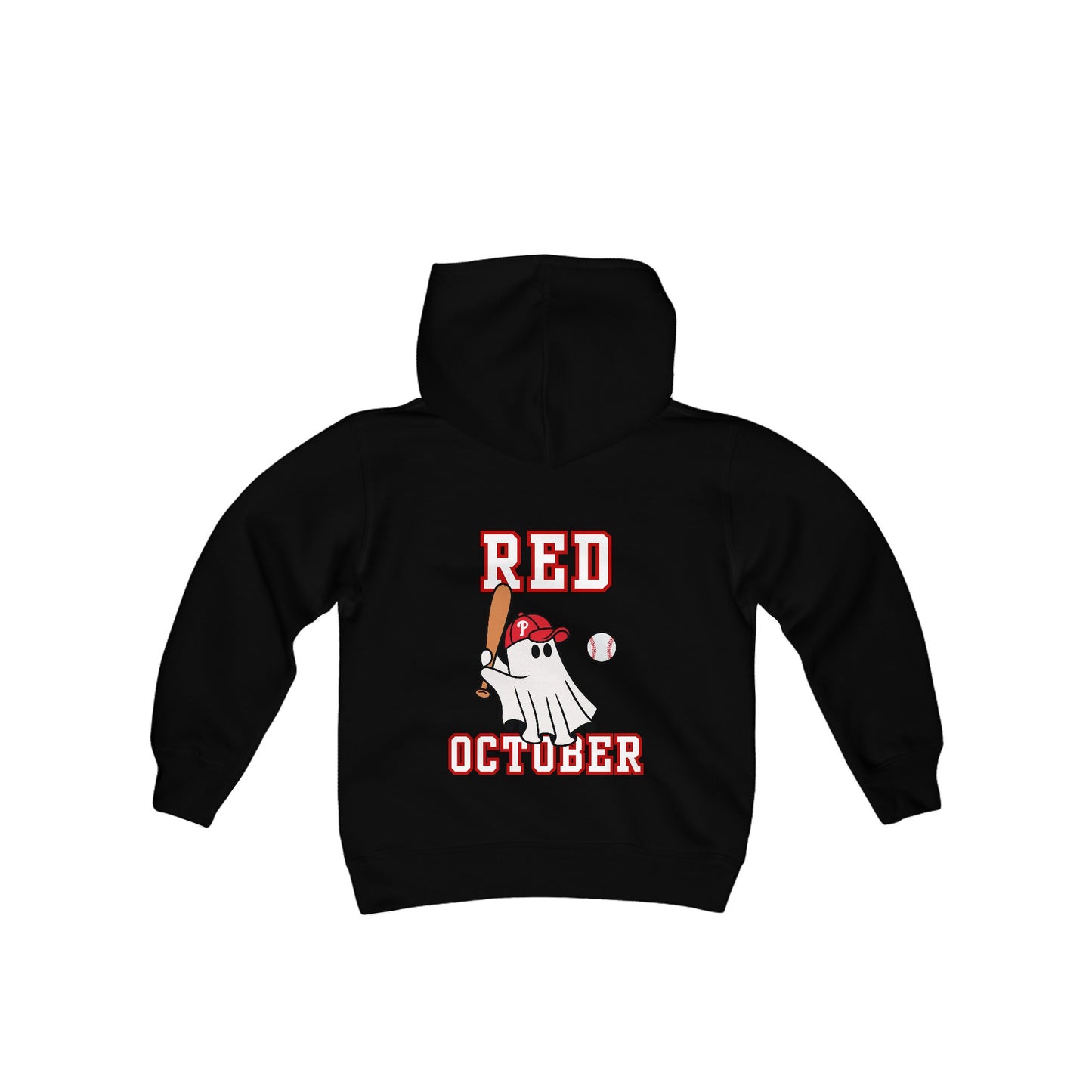 Kids Phillies Red October Front and Back Hooded Sweatshirt Boys Girls Youth Hoodie