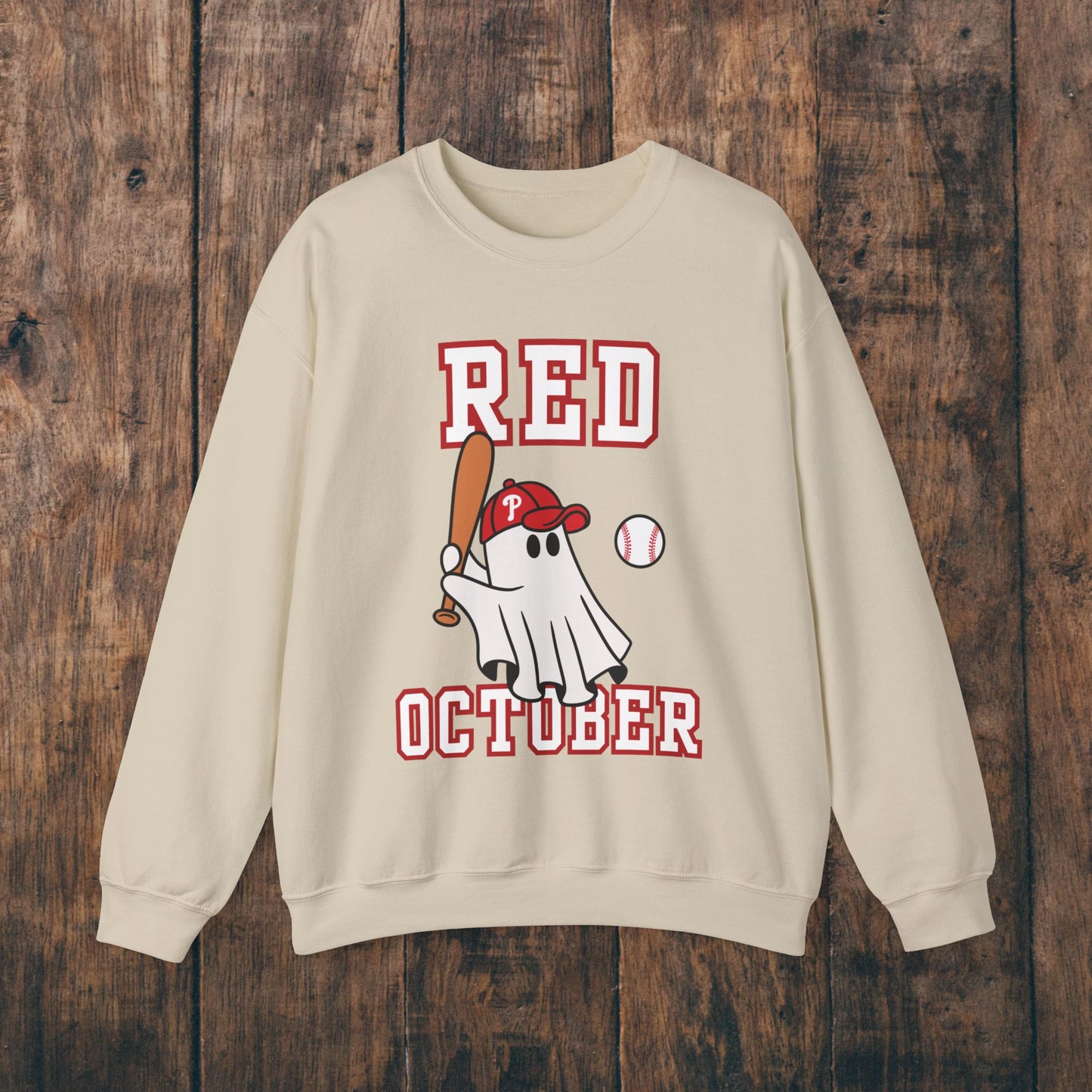 Adult Phillies Red October Sweatshirt Womens Mens Crewneck Oversized Hoodie Sweater