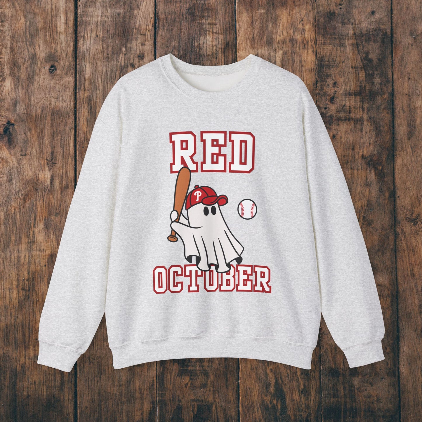 Adult Phillies Red October Sweatshirt Womens Mens Crewneck Oversized Hoodie Sweater