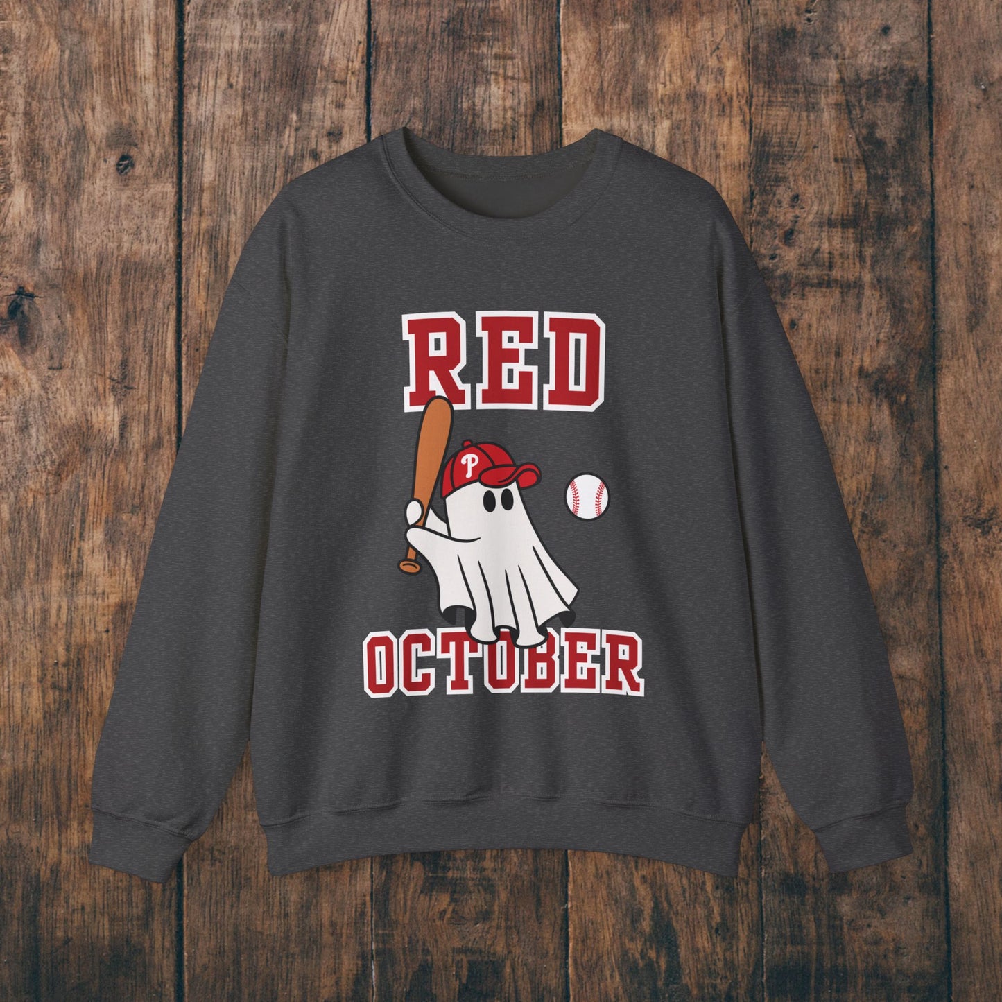 Adult Phillies Red October Sweatshirt Womens Mens Crewneck Oversized Hoodie Sweater