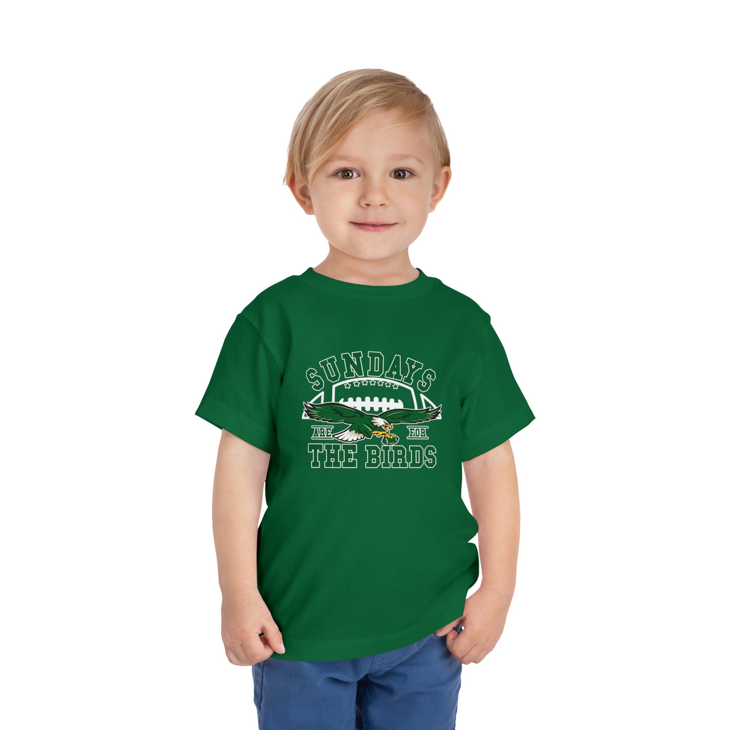 Eagles Philadelphia Toddler Shirt Sundays Are For The Birds Kelly Green Bird Gang Philly Football Kids T-Shirt Short Sleeve Tee