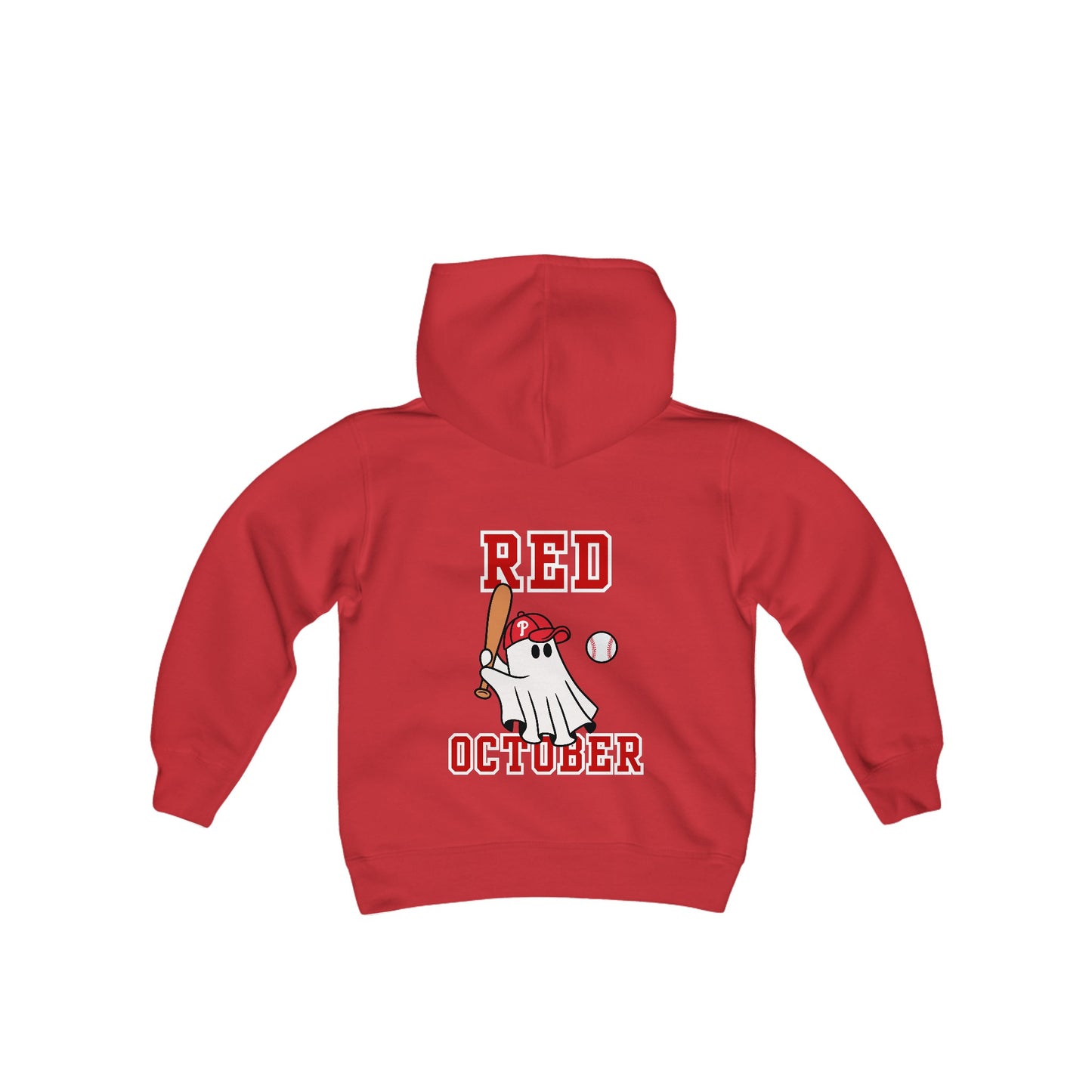 Kids Phillies Red October Front and Back Hooded Sweatshirt Boys Girls Youth Hoodie