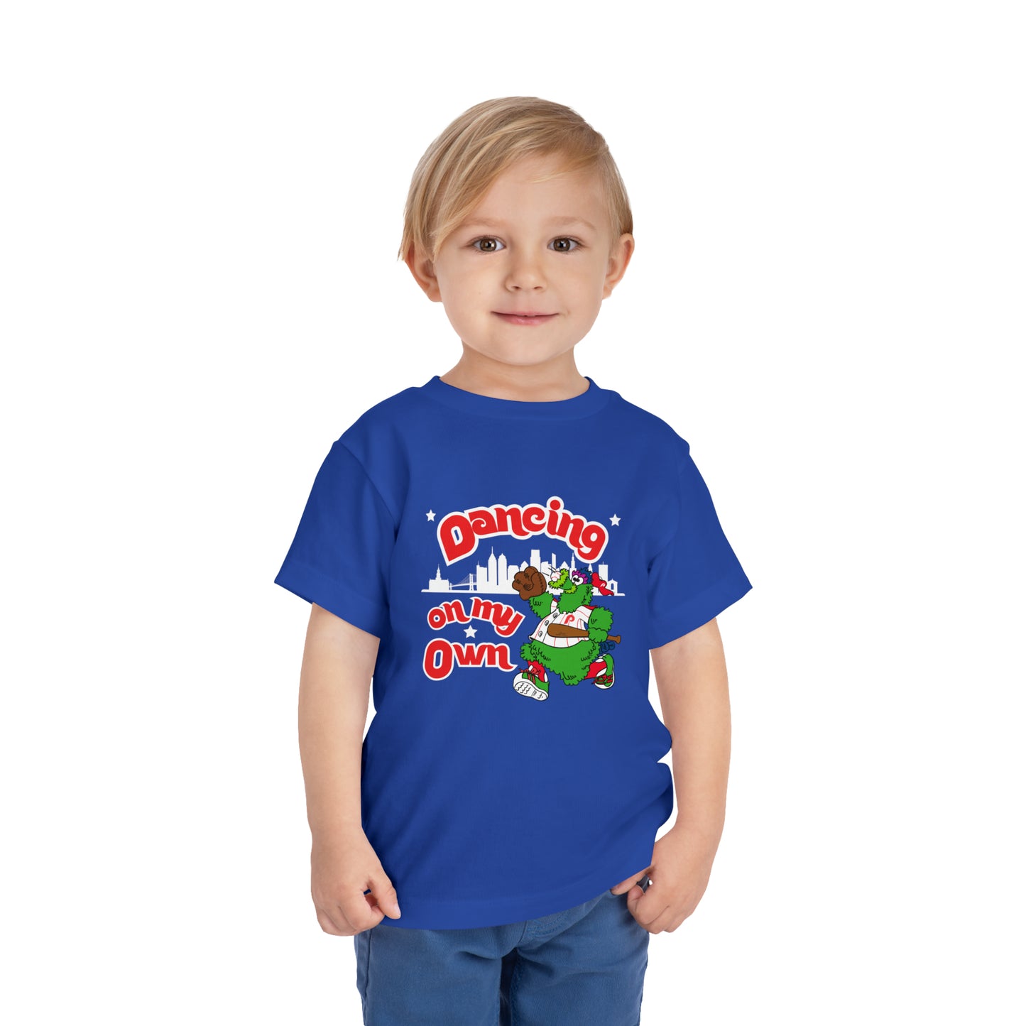 Copy of Phillies Phanatic Toddler Shirt Dancing On My Own Phanatic World Series Kids Short Sleeve Tee