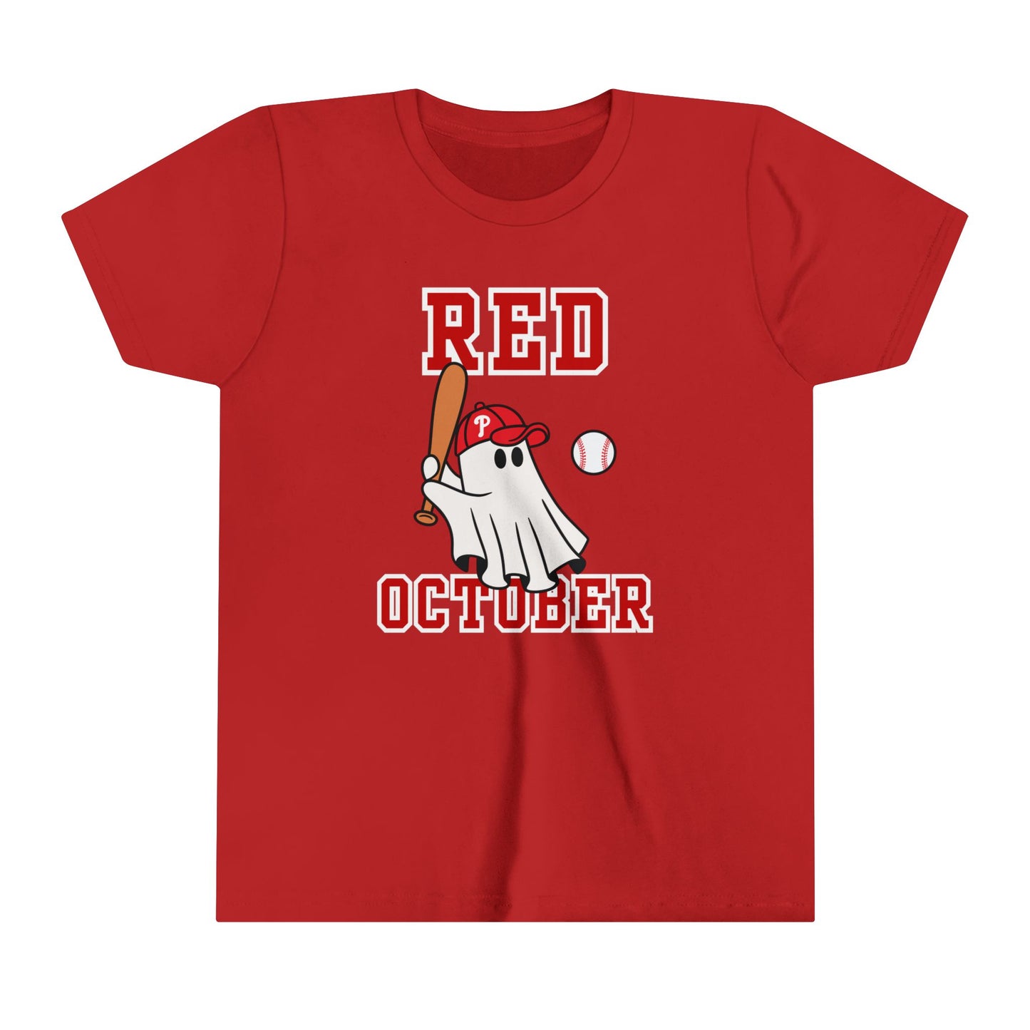 Youth Phillies Red October Boys Girls Kids Short Sleeve Tee