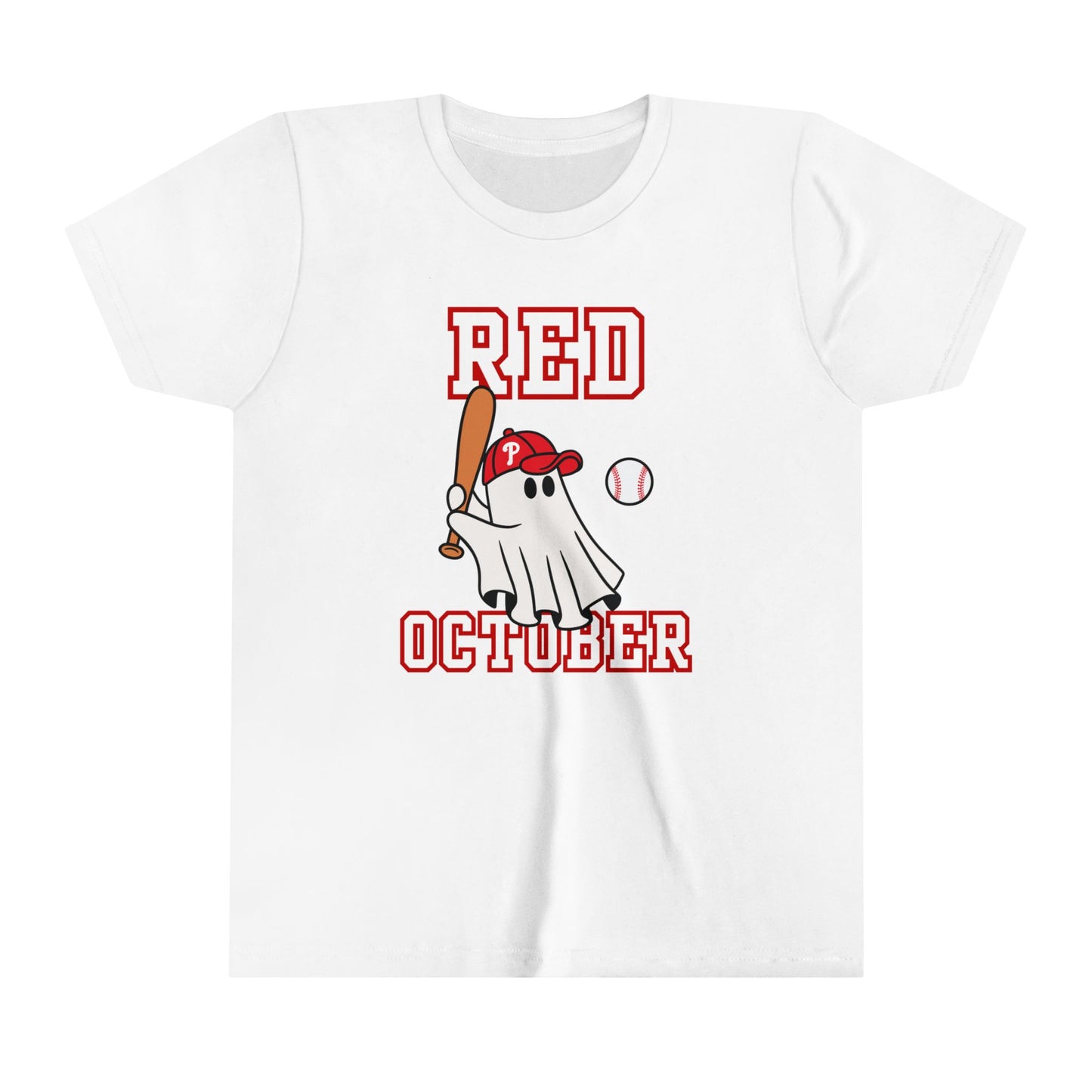 Youth Phillies Red October Boys Girls Kids Short Sleeve Tee