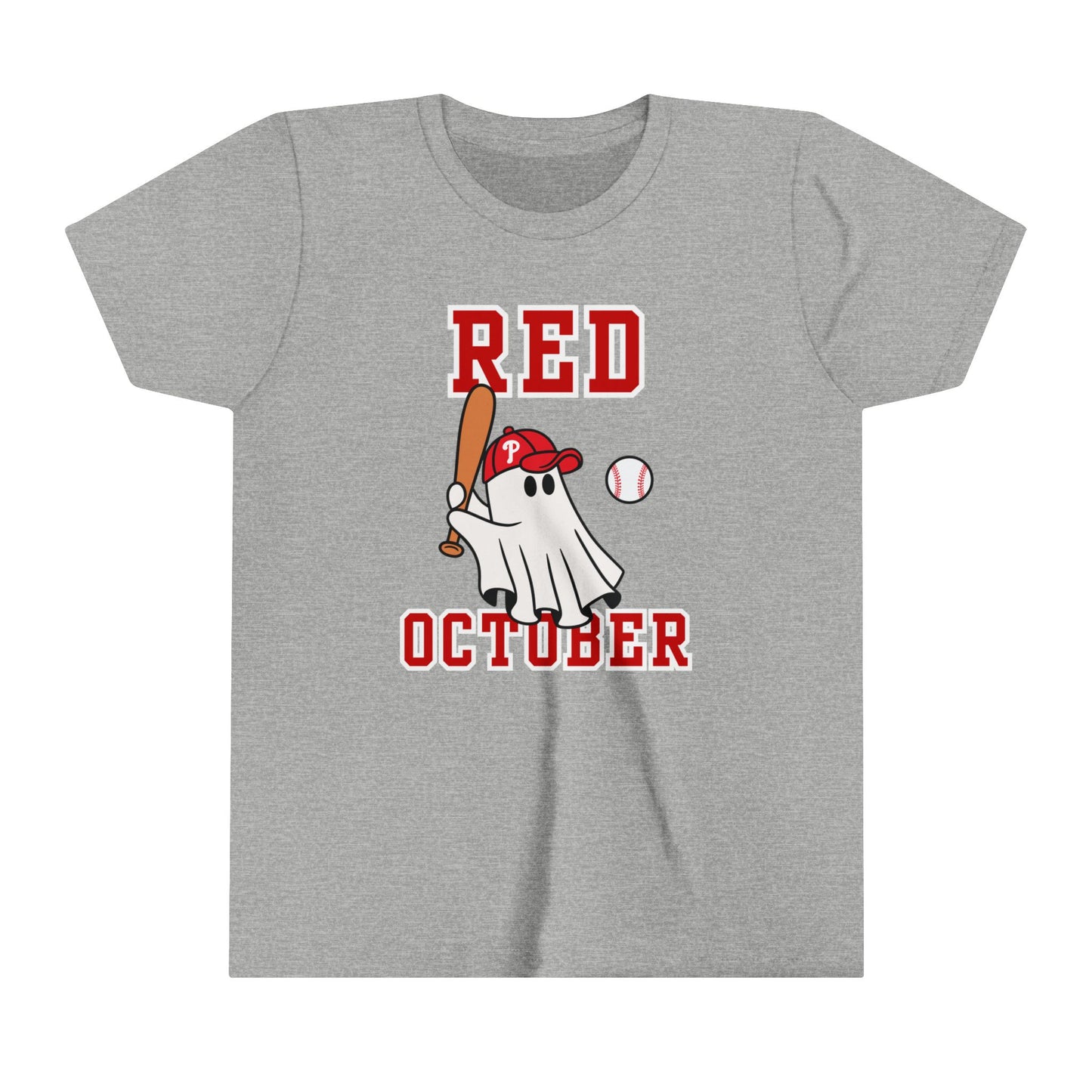 Youth Phillies Red October Boys Girls Kids Short Sleeve Tee