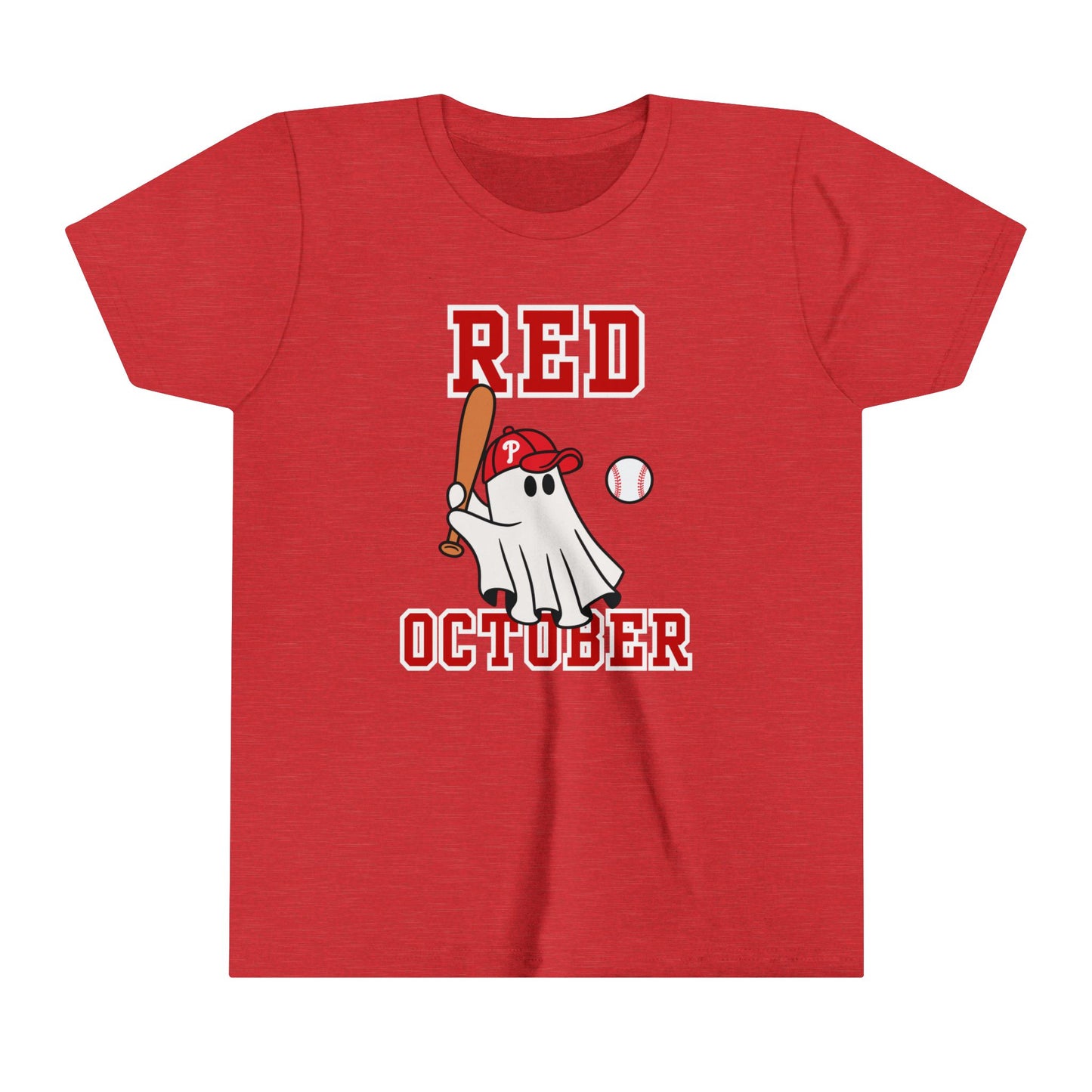 Youth Phillies Red October Boys Girls Kids Short Sleeve Tee