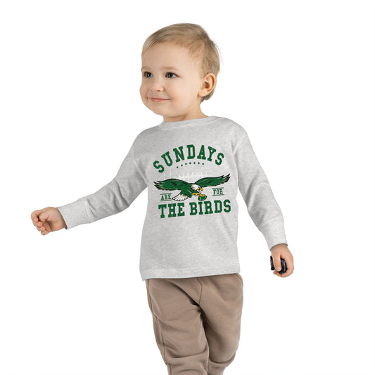 Philadelphia Eagles Toddler Shirt Bird Gang Sundays for the Birds Philly Fly Eagle Kids Fall Winter Christmas Gift Childrens Long Sleeve Tee