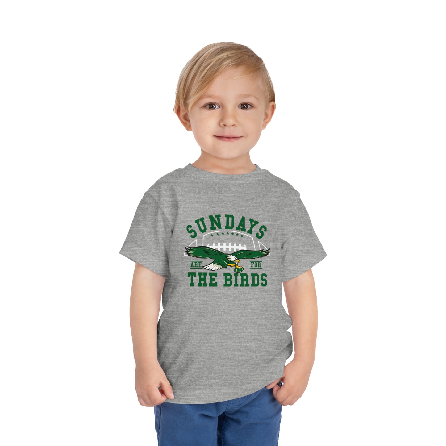 Eagles Philadelphia Toddler Shirt Sundays Are For The Birds Kelly Green Bird Gang Philly Football Kids T-Shirt Short Sleeve Tee