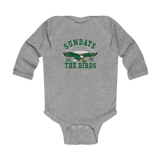 Philadelphia Eagles Baby Onesie Bird Gang Sundays for the Birds Philly Baby Shower Gift Mickey Minnie Body Suit Infant Long Sleeve Bodysuit