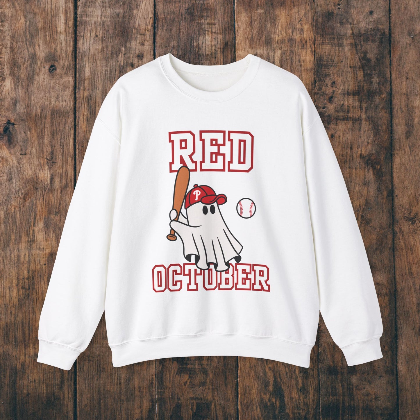 Adult Phillies Red October Sweatshirt Womens Mens Crewneck Oversized Hoodie Sweater