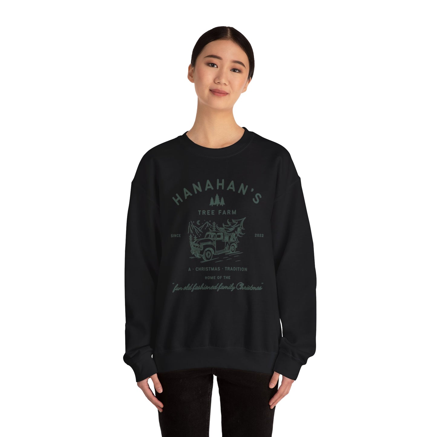 Family Tree Farm Sweatshirt Personalized Mom Dad Kids Family Matching Womens Mens Christmas Trees Custom Gift Hoodie Crewneck Sweatshirt