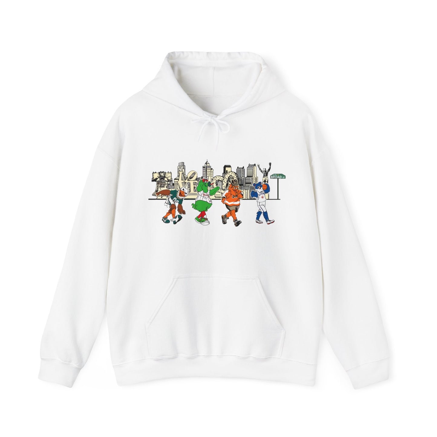Philly Philadelphia Mascots Eagles Phillies Womens Mens Moms Dads Family Matching Mom Dad Gift Hooded Sweatshirt Hoodie