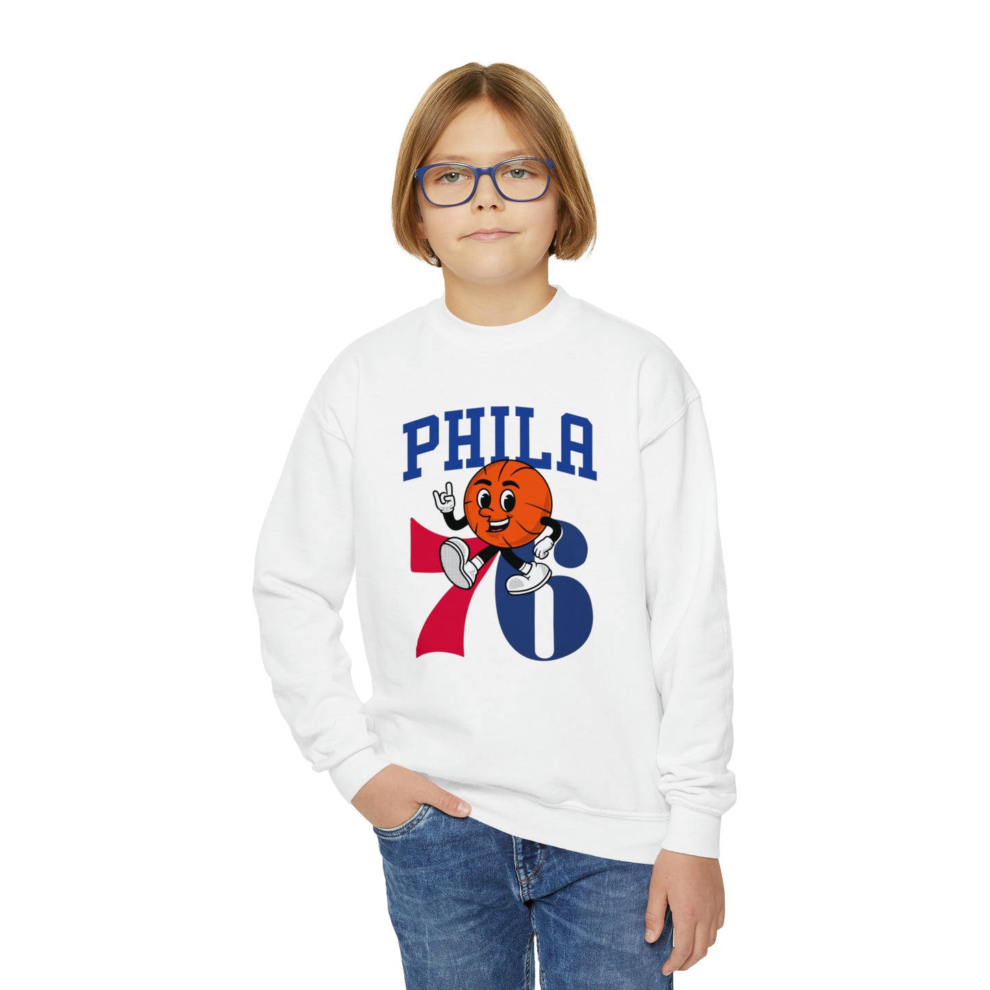 Philadelphia 76ers Kids Sweatshirt Philly Shirt Basketball Boys Girls Childrens Family Christmas Gift Youth Crewneck Hoodie Sweat Shirt