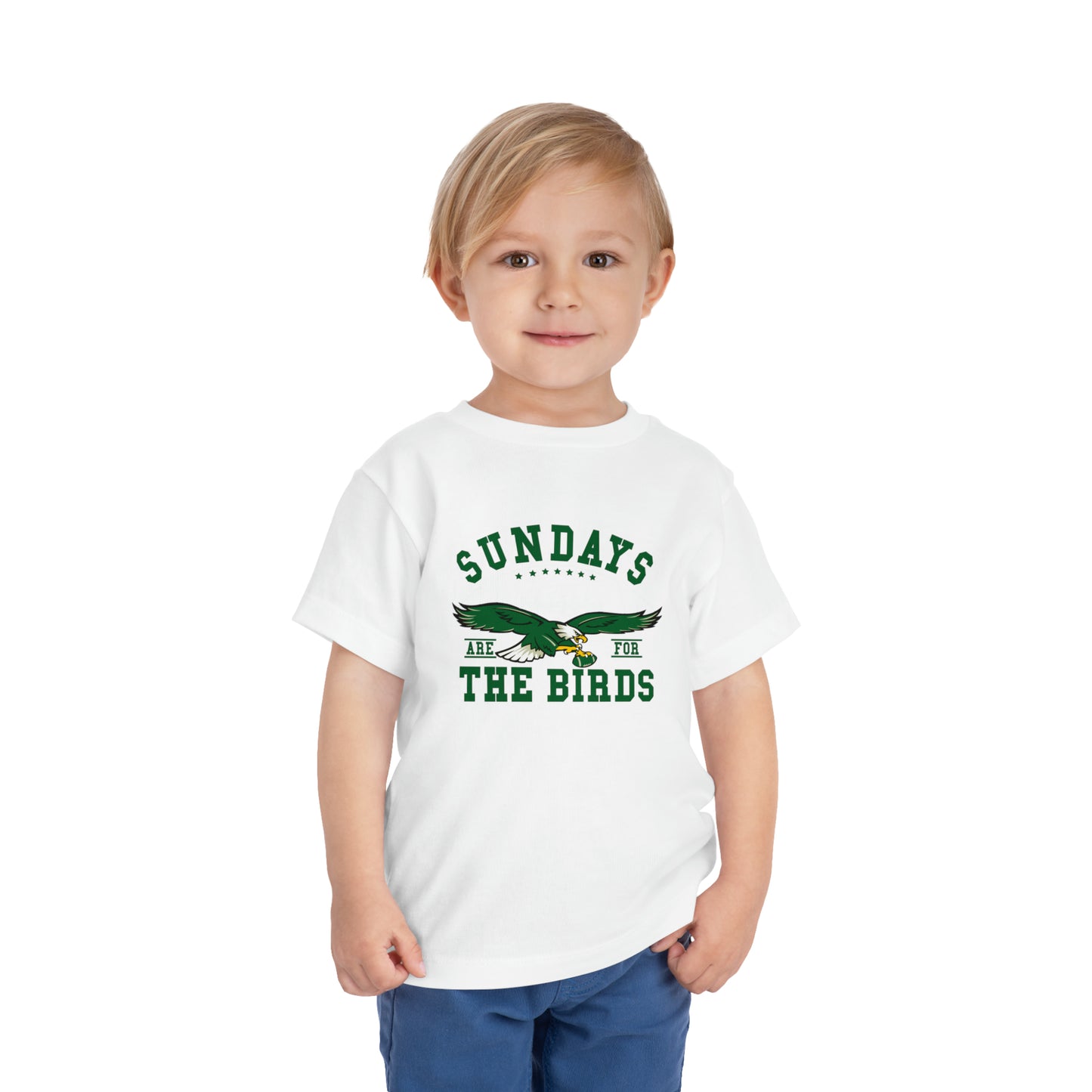 Eagles Philadelphia Toddler Shirt Sundays Are For The Birds Kelly Green Bird Gang Philly Football Kids T-Shirt Short Sleeve Tee